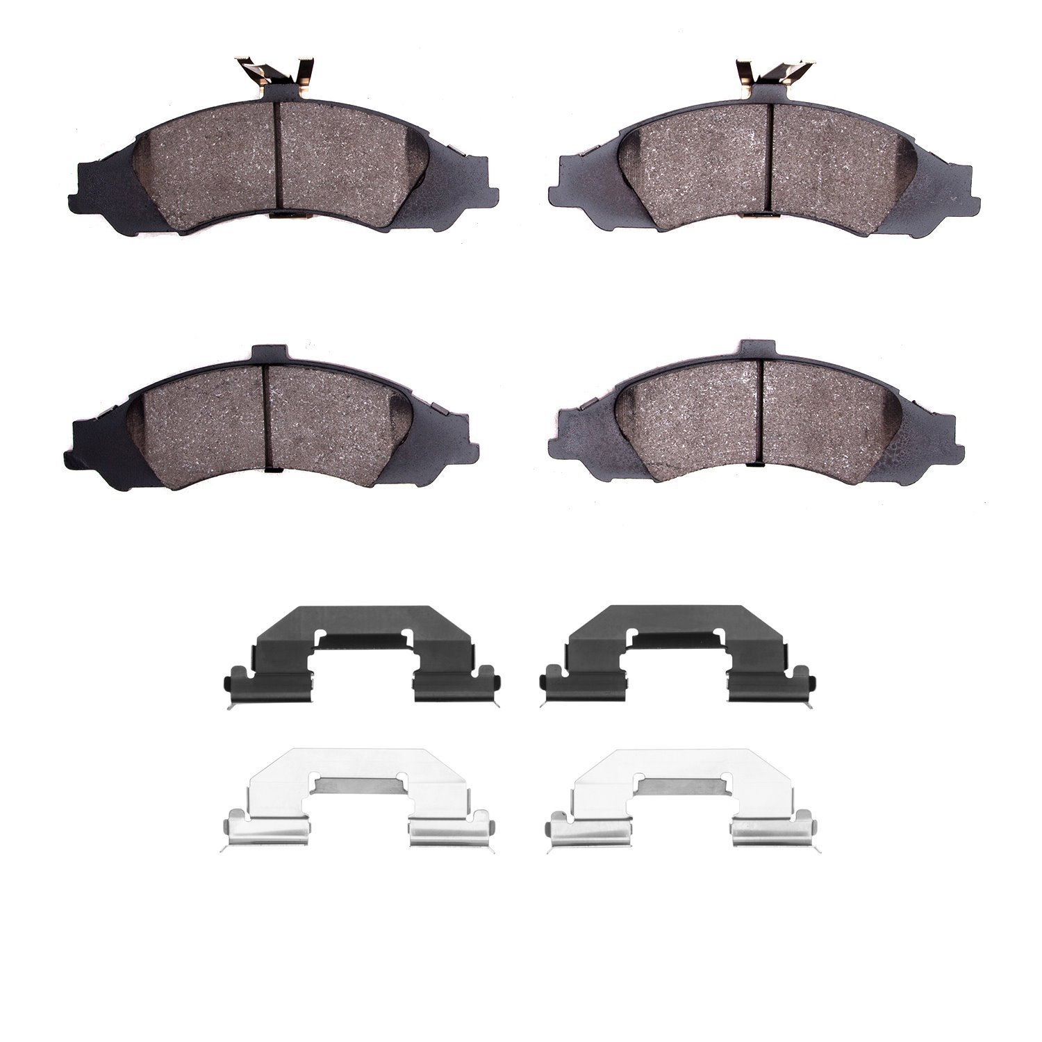 1551-1043-01 5000 Advanced Ceramic Brake Pads & Hardware Kit, 2004-2004 GM, Position: Front