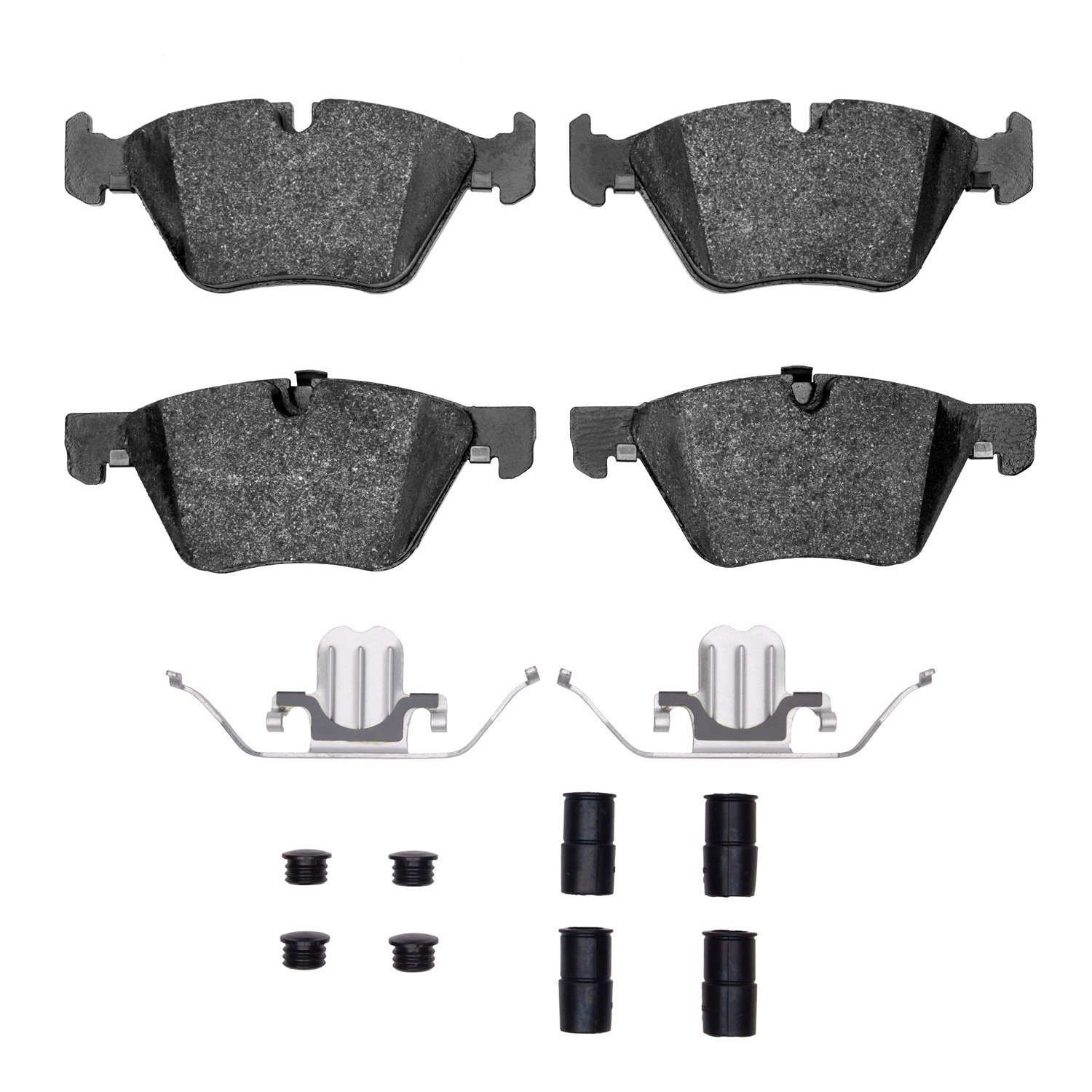1551-1061-01 5000 Advanced Ceramic Brake Pads & Hardware Kit, Fits Select BMW, Position: Front