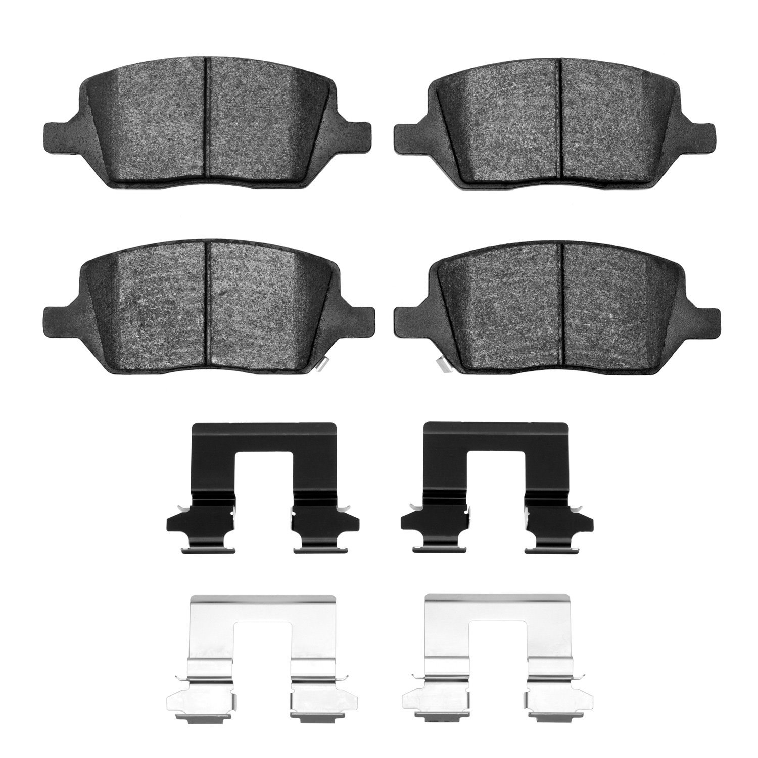 1551-1093-01 5000 Advanced Ceramic Brake Pads & Hardware Kit, 2005-2015 GM, Position: Rear