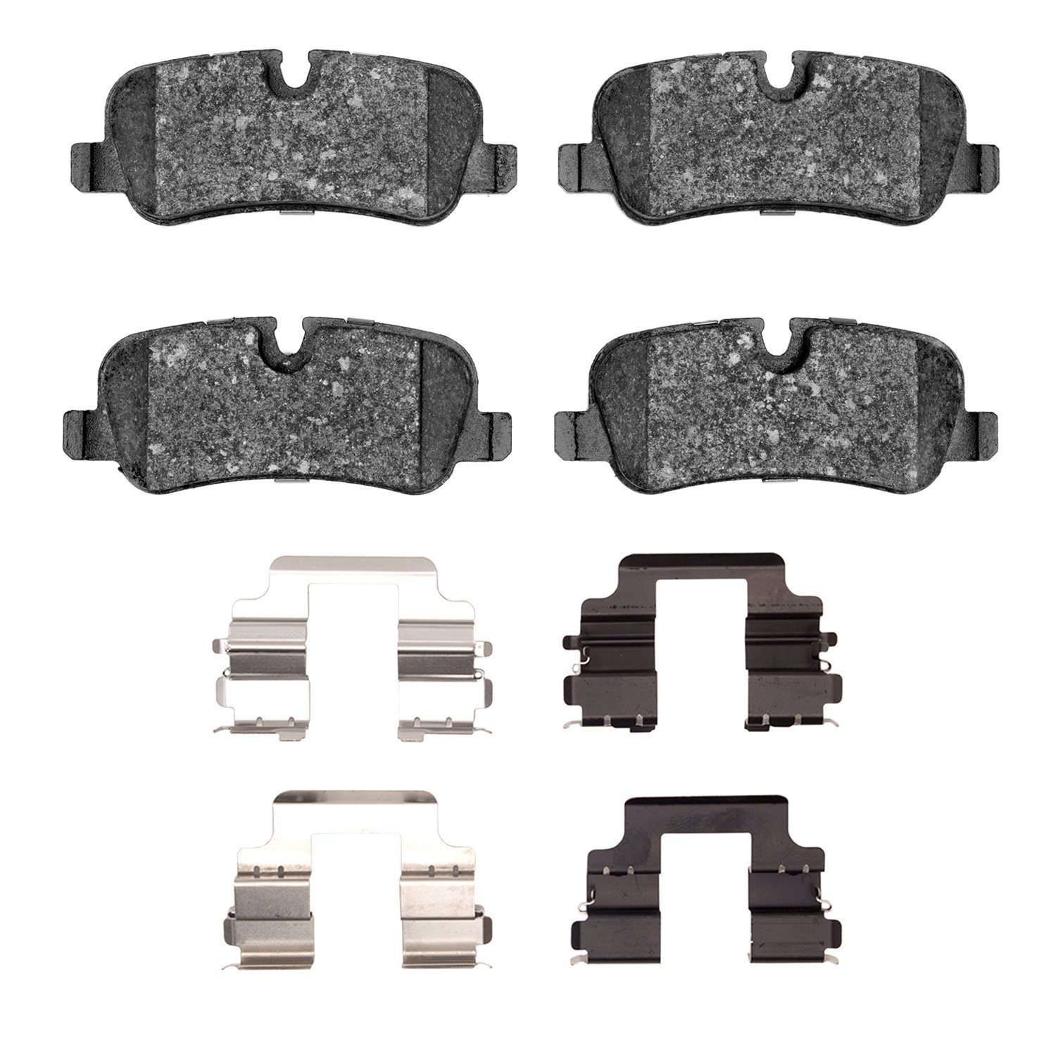 1551-1099-01 5000 Advanced Low-Metallic Brake Pads & Hardware Kit, 2010-2013 Land Rover, Position: Rear