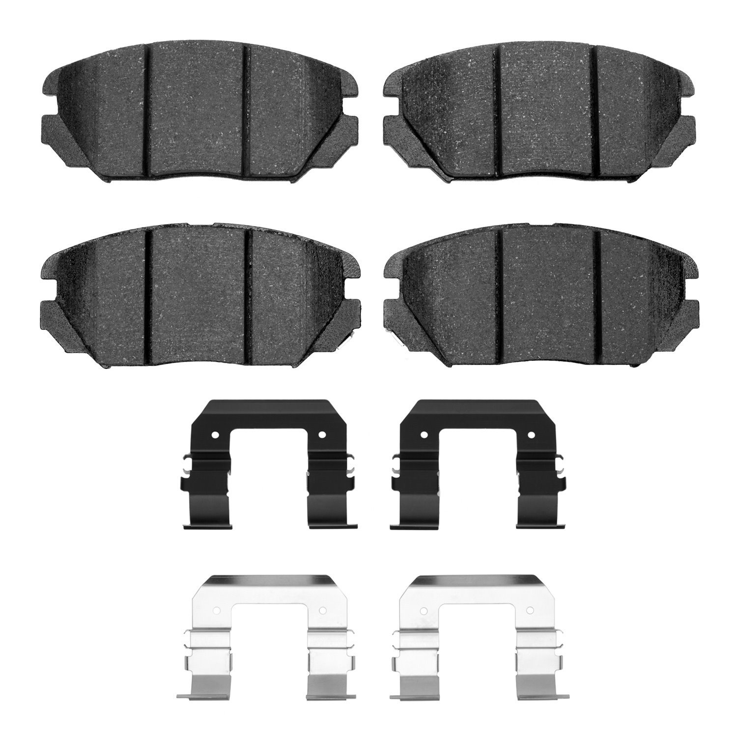1551-1125-01 5000 Advanced Ceramic Brake Pads & Hardware Kit, 2005-2011 Kia/Hyundai/Genesis, Position: Front
