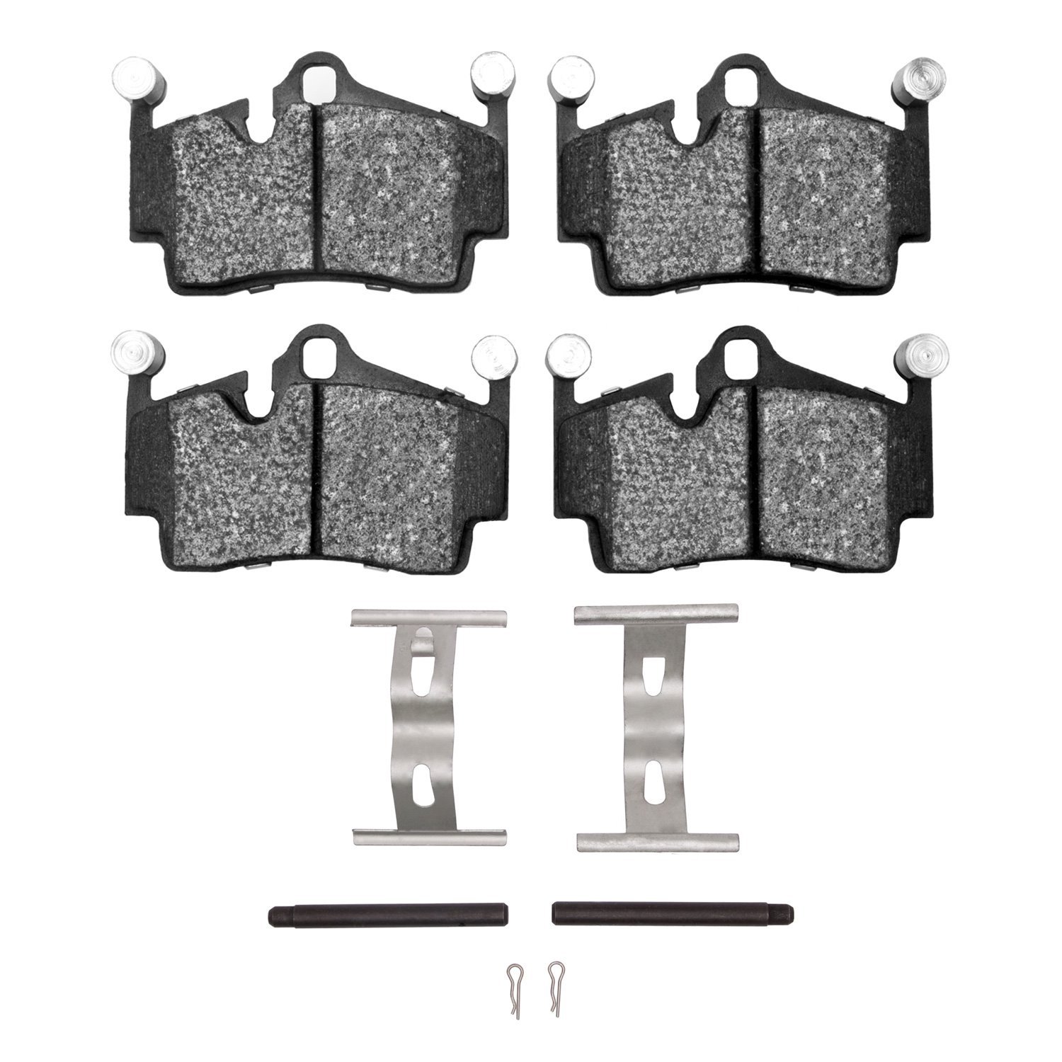 1551-1134-01 5000 Advanced Low-Metallic Brake Pads & Hardware Kit, Fits Select Porsche, Position: Rear