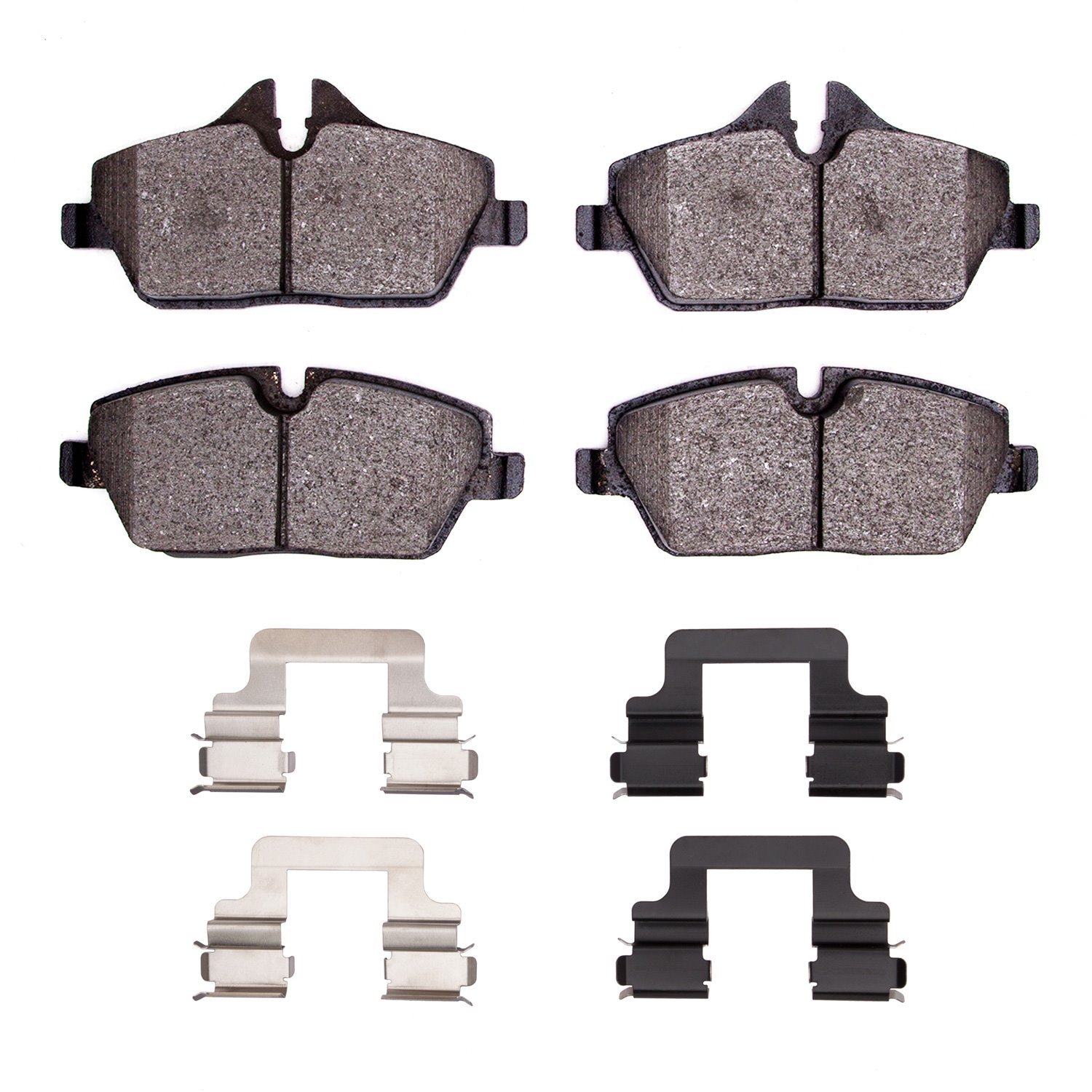 1551-1308-01 5000 Advanced Low-Metallic Brake Pads & Hardware Kit, Fits Select Multiple Makes/Models, Position: Front