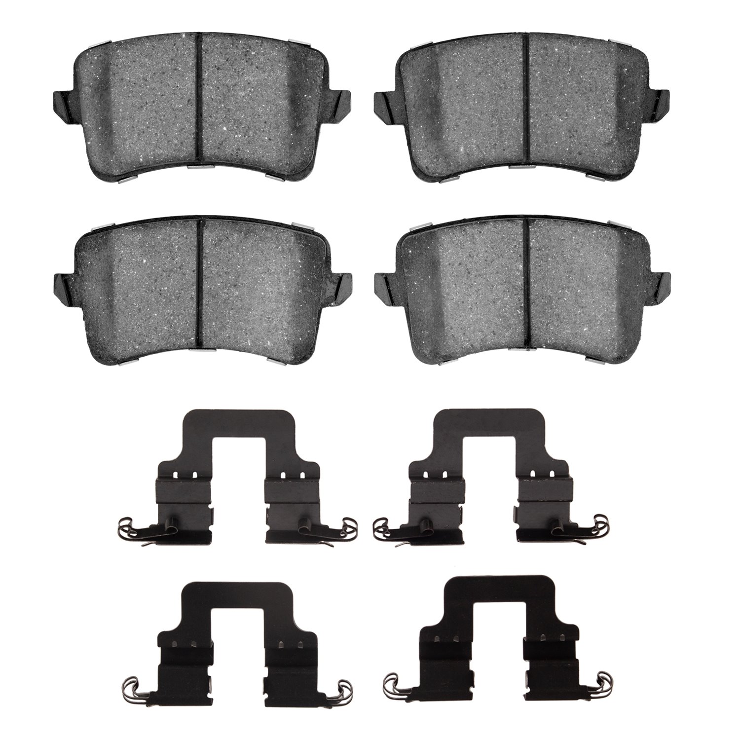 1551-1386-01 5000 Advanced Low-Metallic Brake Pads & Hardware Kit, 2008-2016 Audi/Volkswagen, Position: Rear