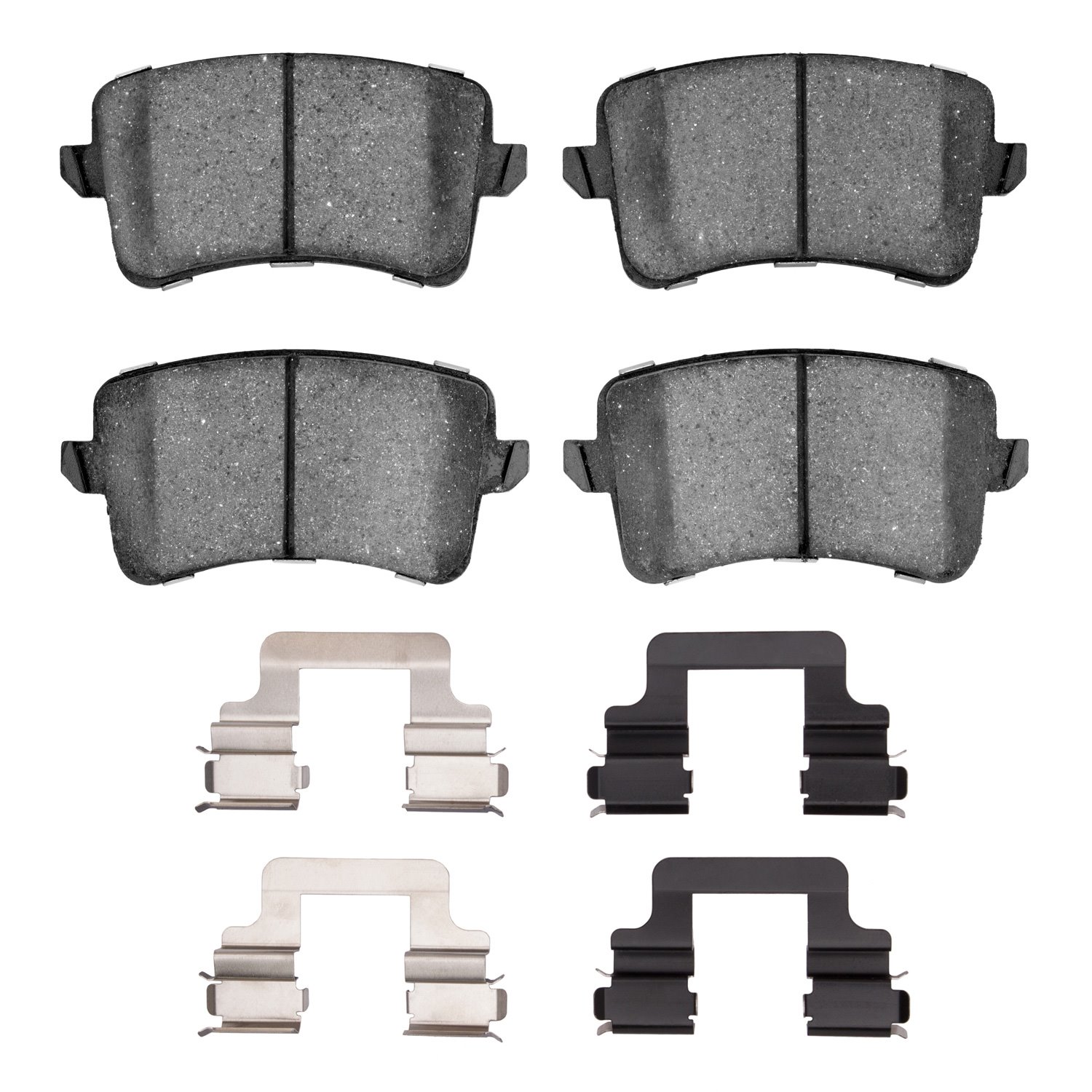 1551-1386-02 5000 Advanced Low-Metallic Brake Pads & Hardware Kit, 2008-2017 Audi/Volkswagen, Position: Rear