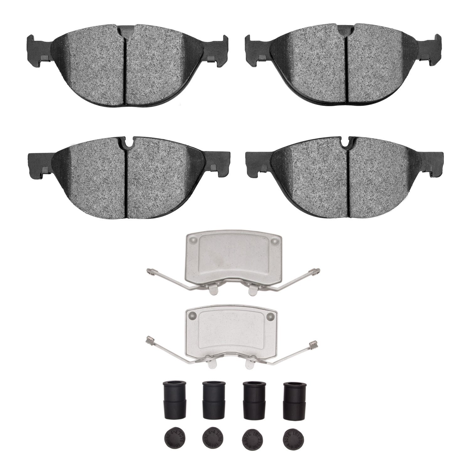 1551-1448-01 5000 Advanced Low-Metallic Brake Pads & Hardware Kit, Fits Select Jaguar, Position: Front