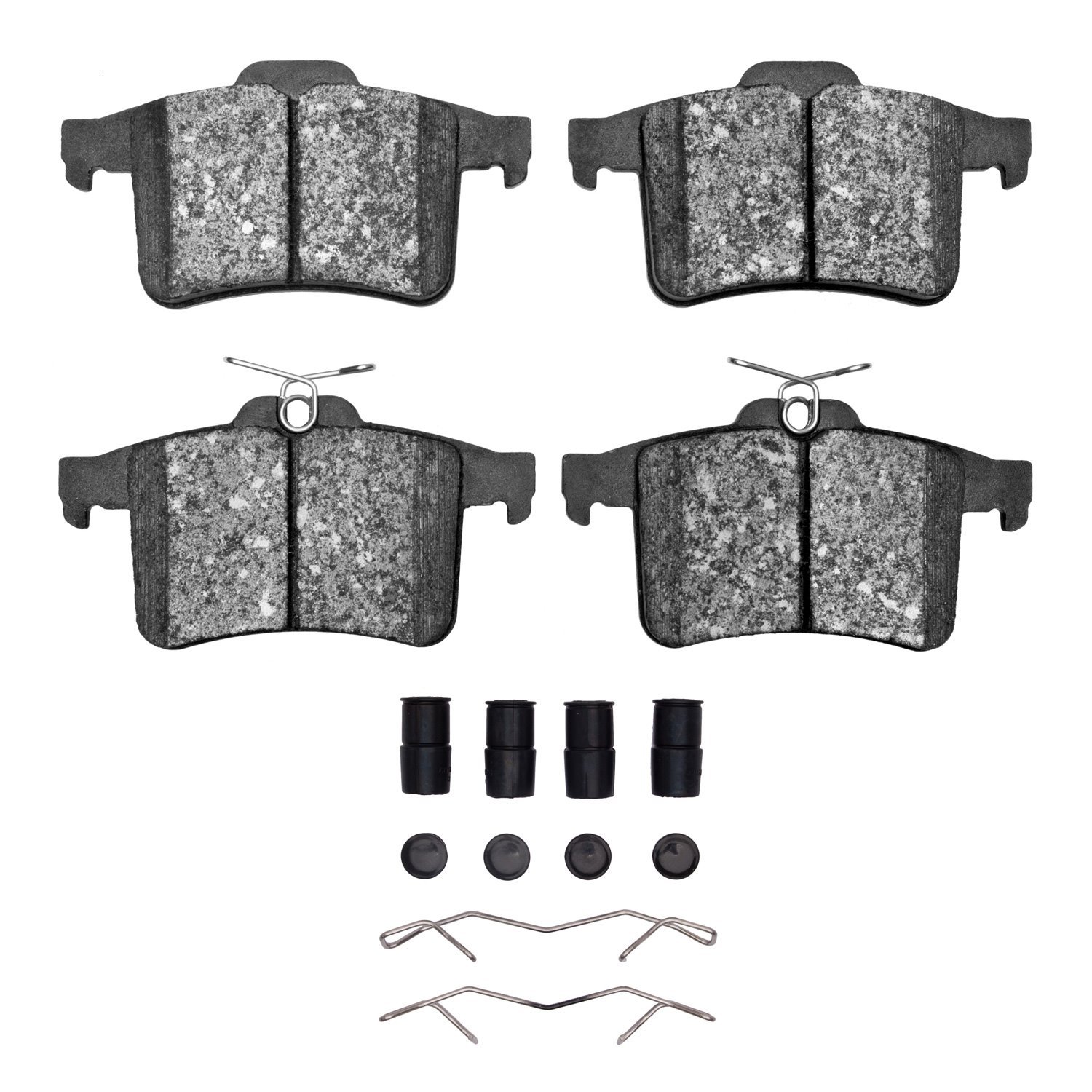 1551-1449-02 5000 Advanced Low-Metallic Brake Pads & Hardware Kit, 2010-2015 Jaguar, Position: Rear