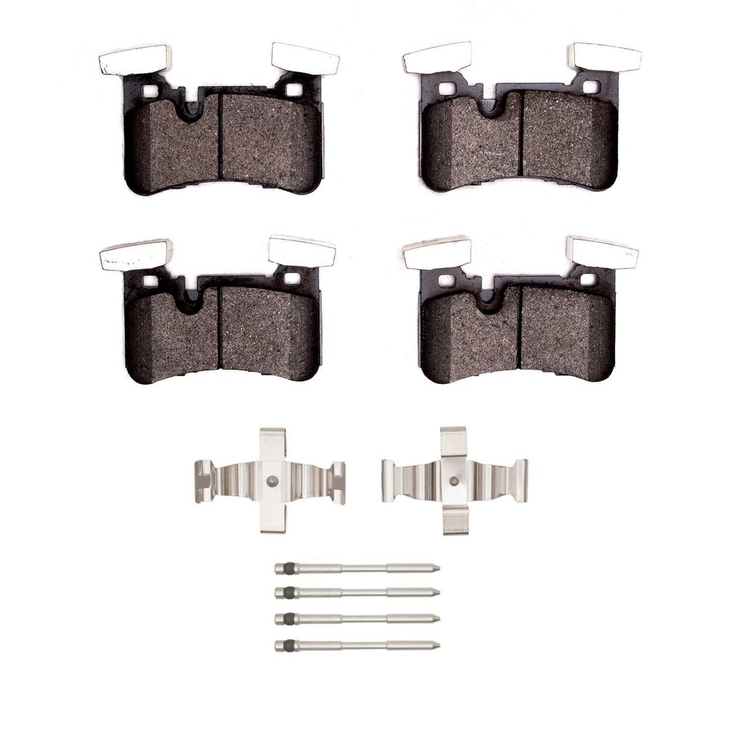 1551-1450-01 5000 Advanced Low-Metallic Brake Pads & Hardware Kit, 2010-2018 Mercedes-Benz, Position: Rear