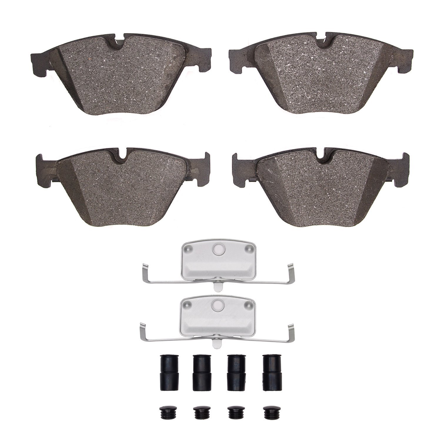 1551-1505-01 5000 Advanced Low-Metallic Brake Pads & Hardware Kit, 2011-2018 BMW, Position: Front