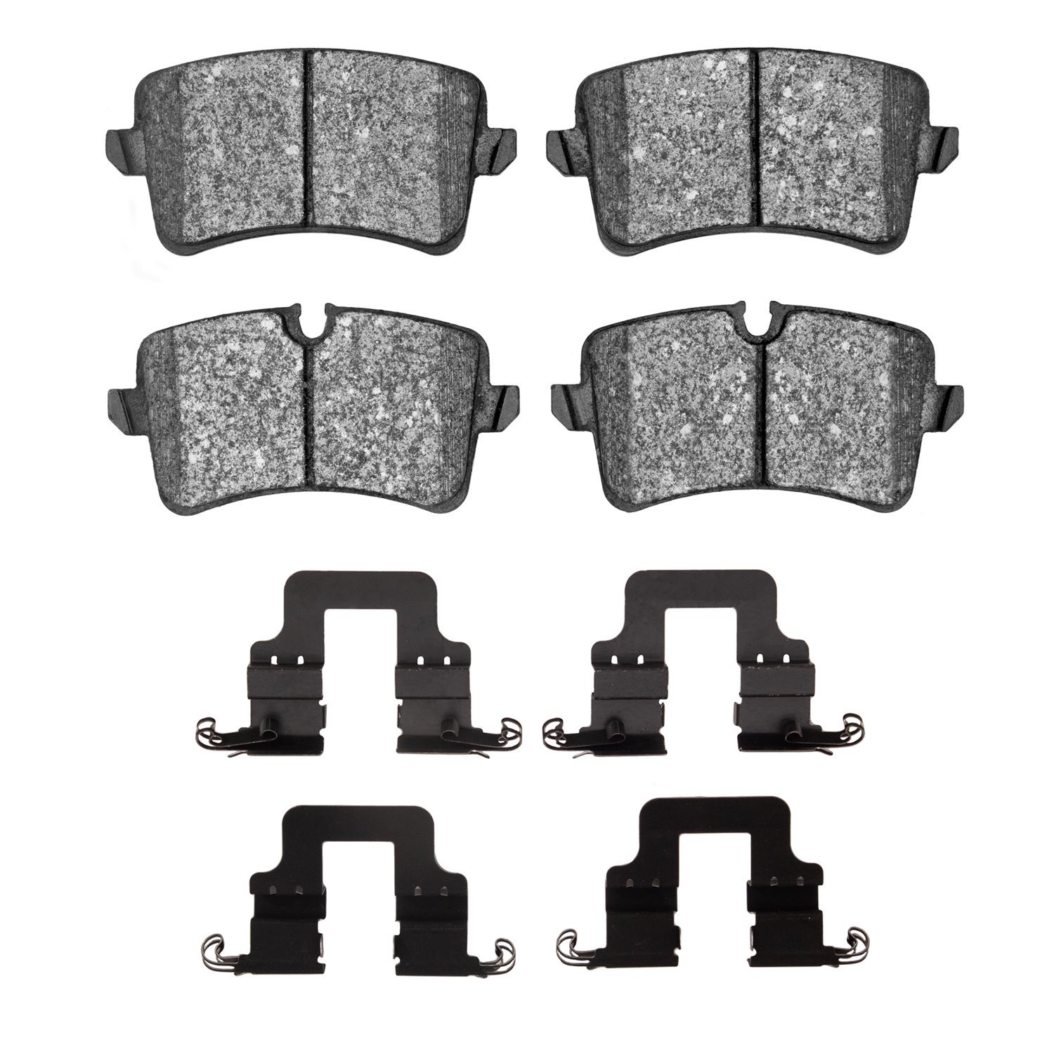 1551-1547-11 5000 Advanced Low-Metallic Brake Pads & Hardware Kit, 2012-2013 Audi/Volkswagen, Position: Rear
