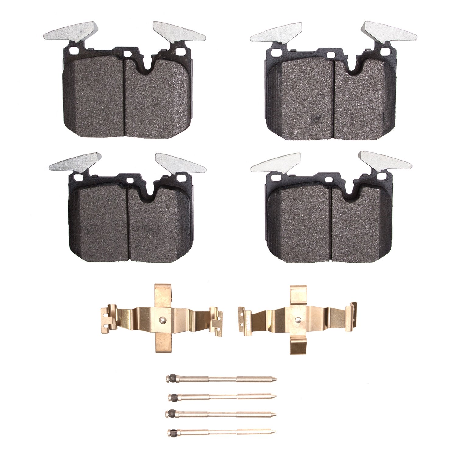 1551-1609-21 5000 Advanced Low-Metallic Brake Pads & Hardware Kit, Fits Select Multiple Makes/Models, Position: Front