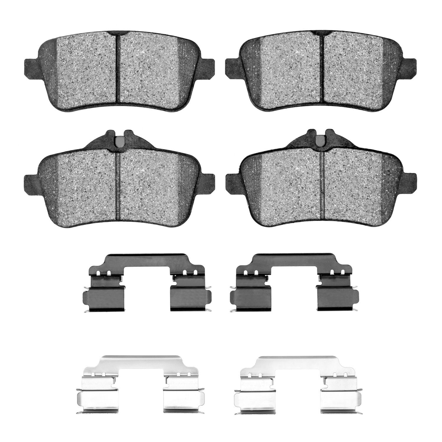 1551-1630-23 5000 Advanced Low-Metallic Brake Pads & Hardware Kit, 2012-2019 Mercedes-Benz, Position: Rear