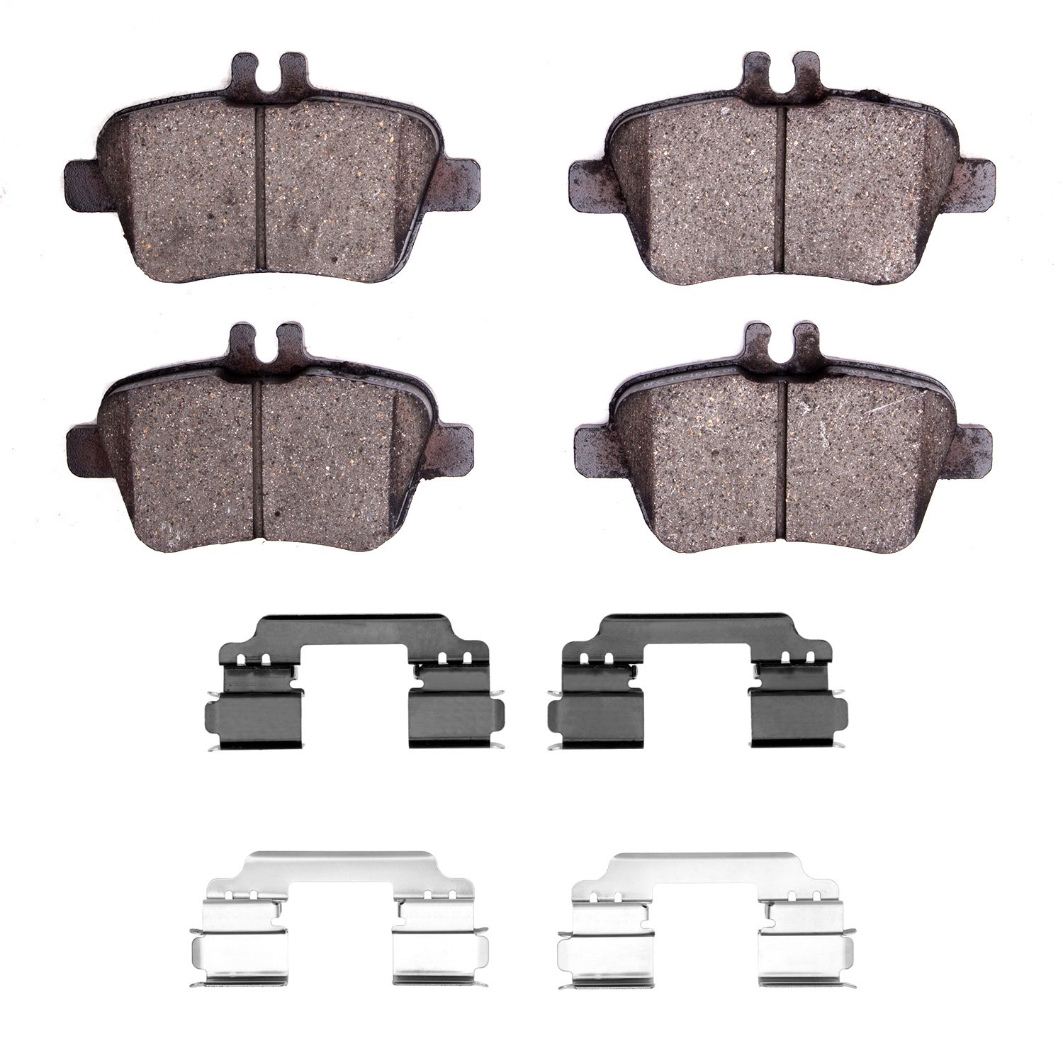1551-1646-03 5000 Advanced Low-Metallic Brake Pads & Hardware Kit, 2014-2019 Mercedes-Benz, Position: Rear