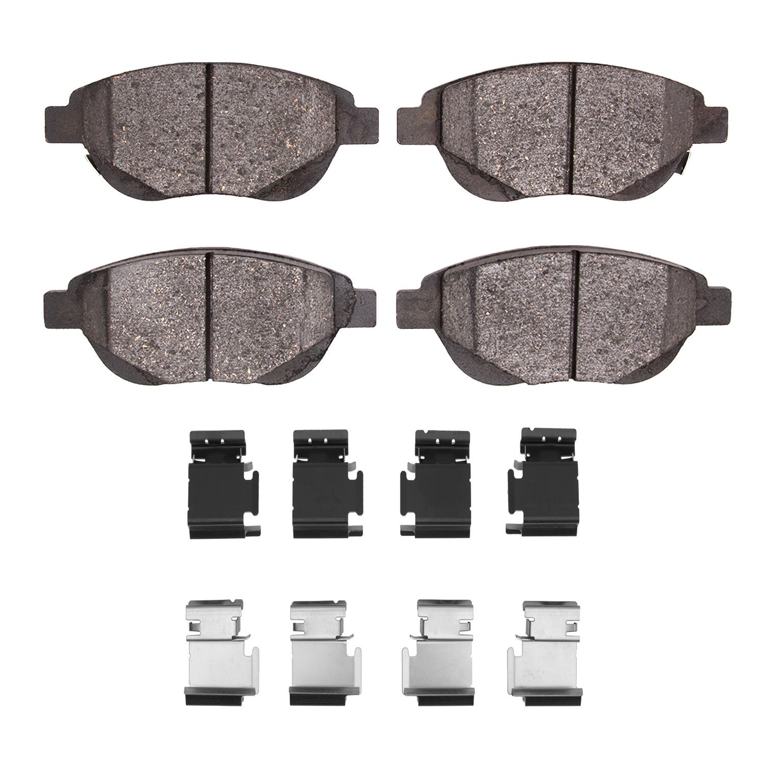 1551-1778-01 5000 Advanced Low-Metallic Brake Pads & Hardware Kit, 2012-2019 Mopar, Position: Front
