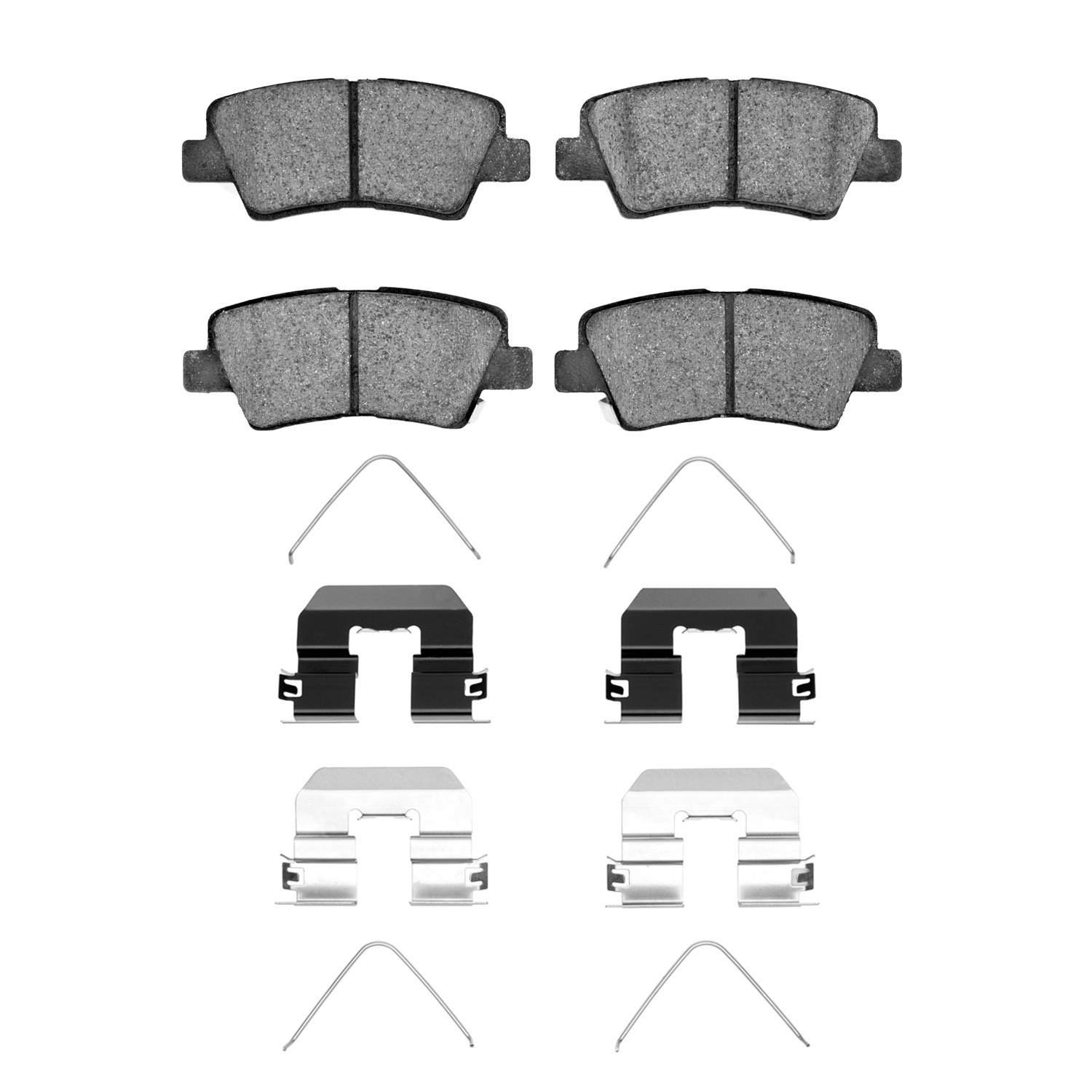 1551-1812-01 5000 Advanced Ceramic Brake Pads & Hardware Kit, Fits Select Kia/Hyundai/Genesis, Position: Rear