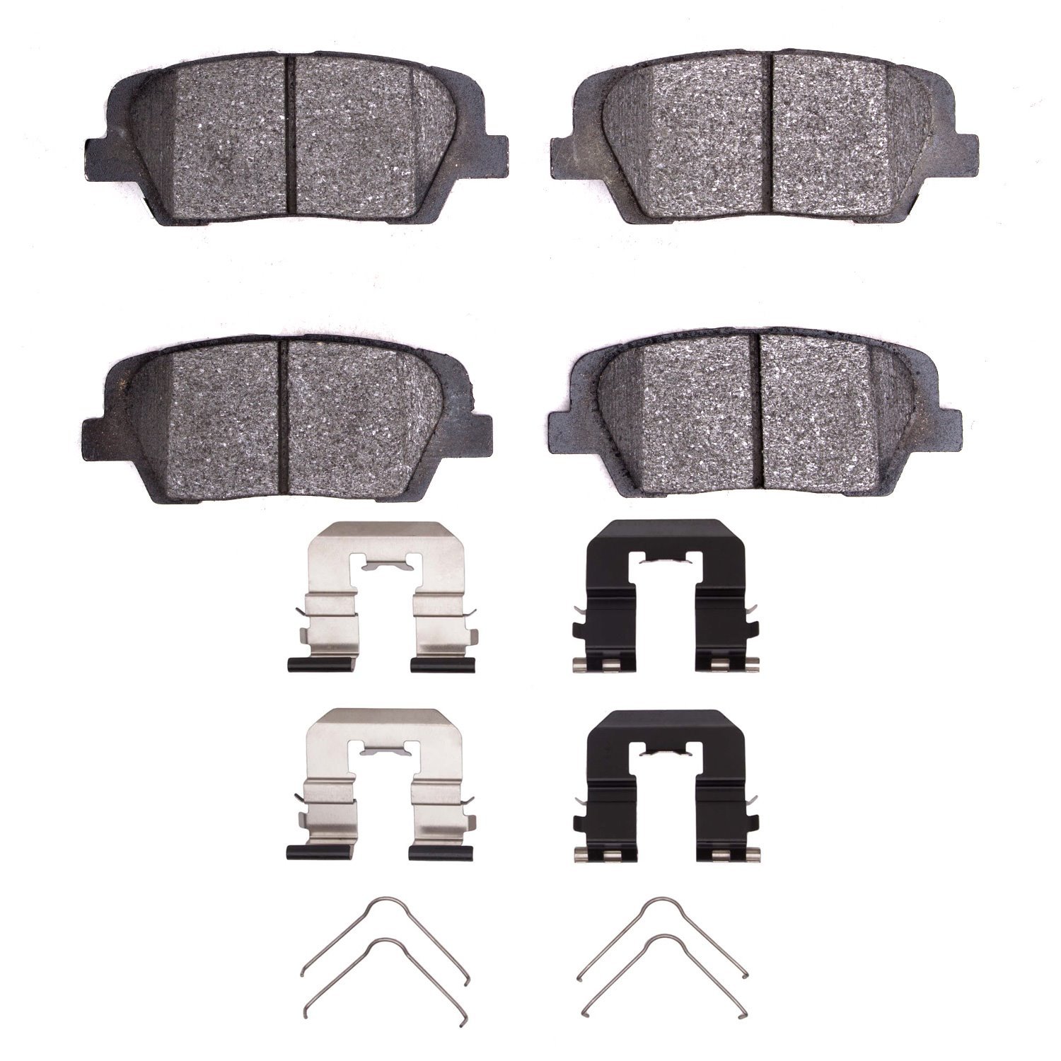 1551-1816-03 5000 Advanced Ceramic Brake Pads & Hardware Kit, 2010-2019 Kia/Hyundai/Genesis, Position: Rear