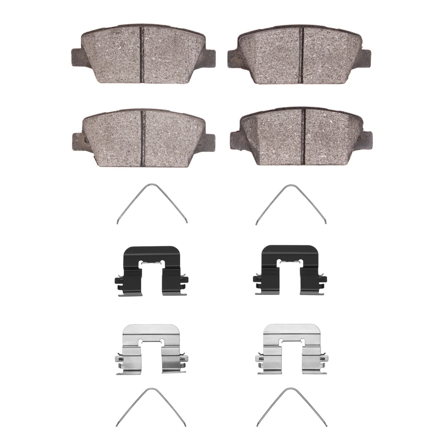 1551-2050-01 5000 Advanced Ceramic Brake Pads & Hardware Kit, 2017-2019 Kia/Hyundai/Genesis, Position: Rear