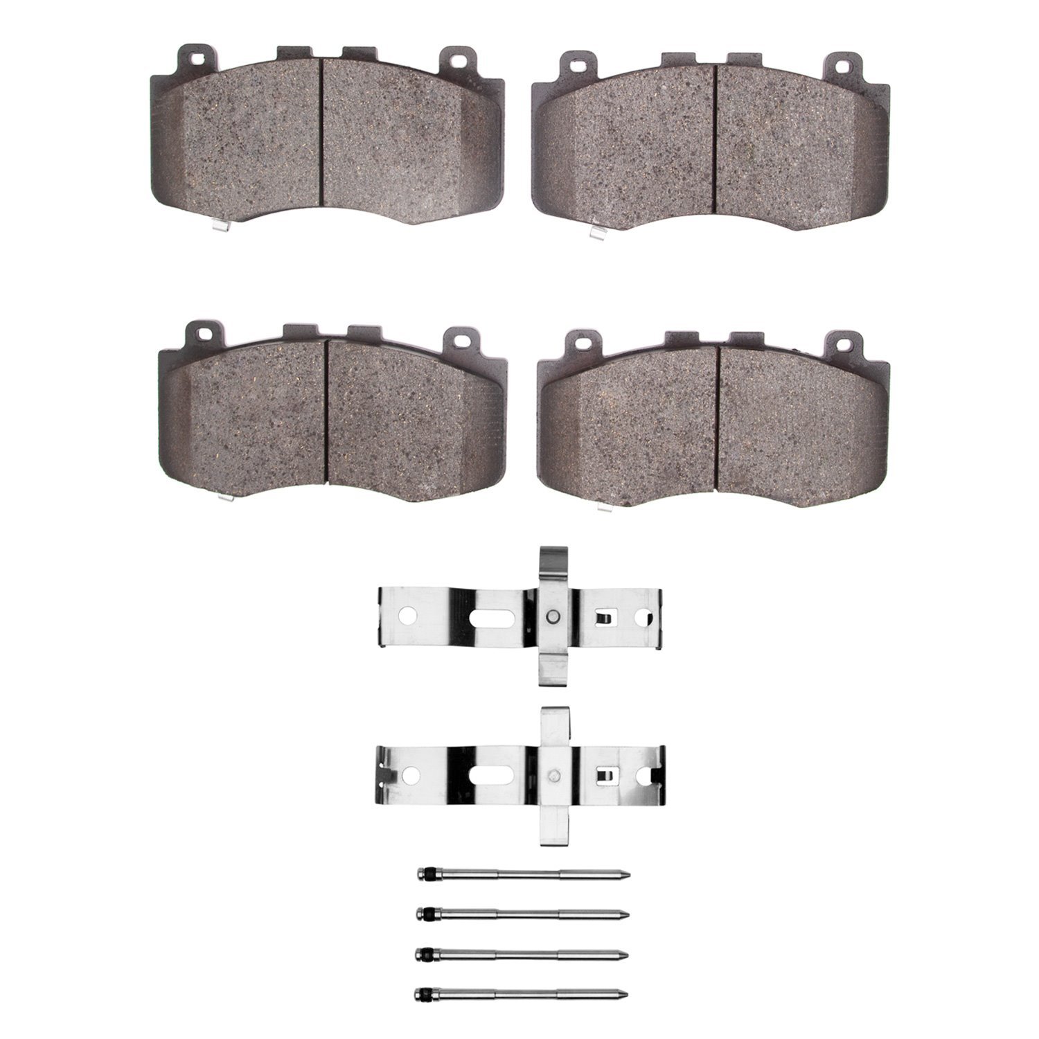 1551-2152-01 5000 Advanced Low-Metallic Brake Pads & Hardware Kit, 2018-2021 Mopar, Position: Front