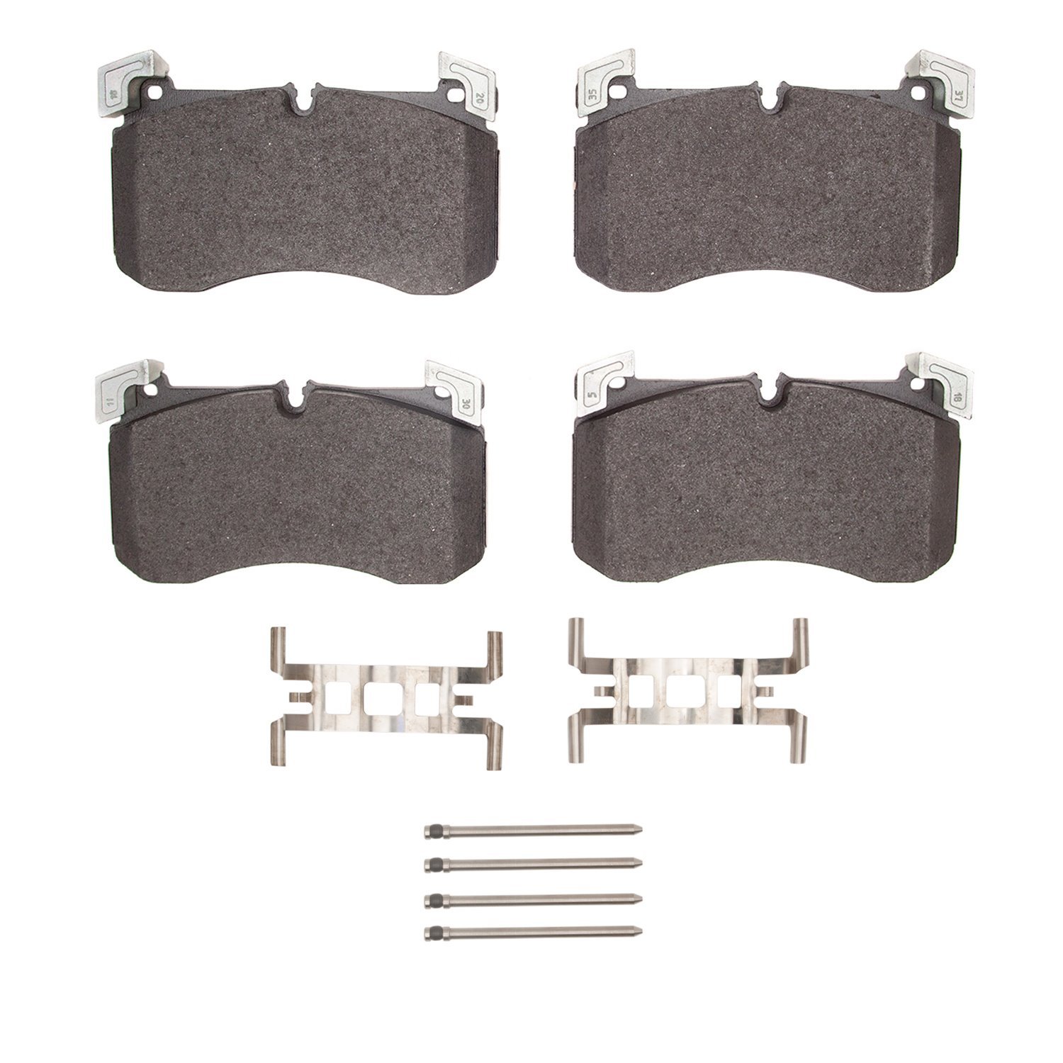 1551-2238-01 5000 Advanced Low-Metallic Brake Pads & Hardware Kit, Fits Select Mercedes-Benz, Position: Front