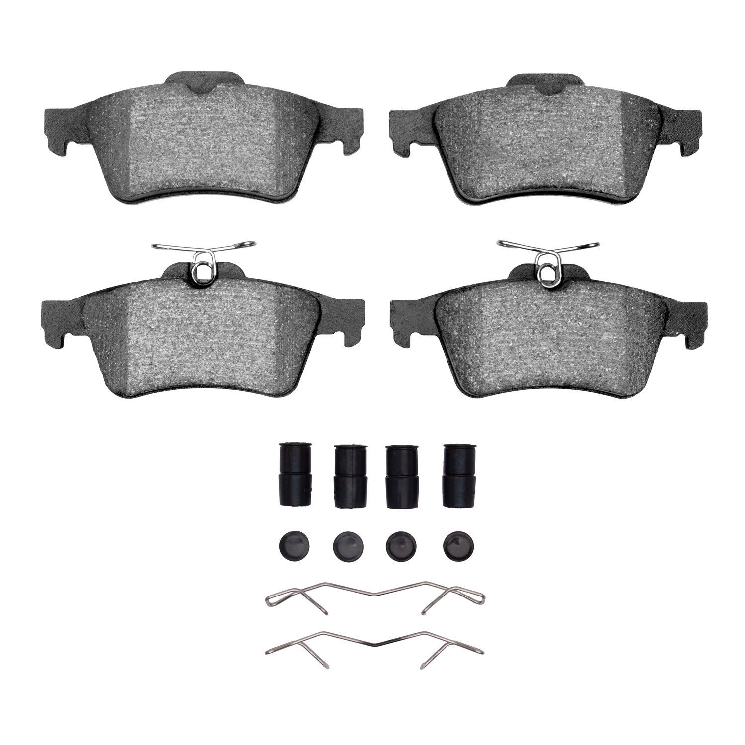 1552-1095-01 5000 Advanced Low-Metallic Brake Pads & Hardware Kit, 2003-2015 Multiple Makes/Models, Position: Rear