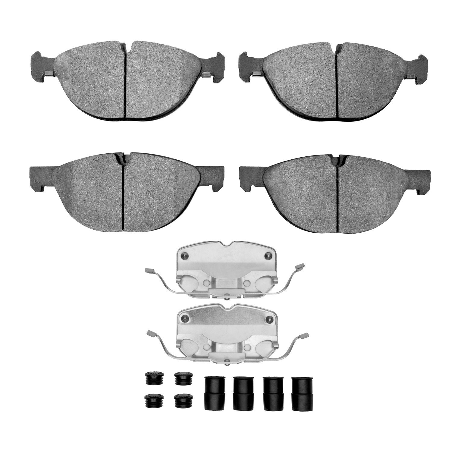 1552-1381-01 5000 Advanced Low-Metallic Brake Pads & Hardware Kit, 2008-2014 BMW, Position: Front