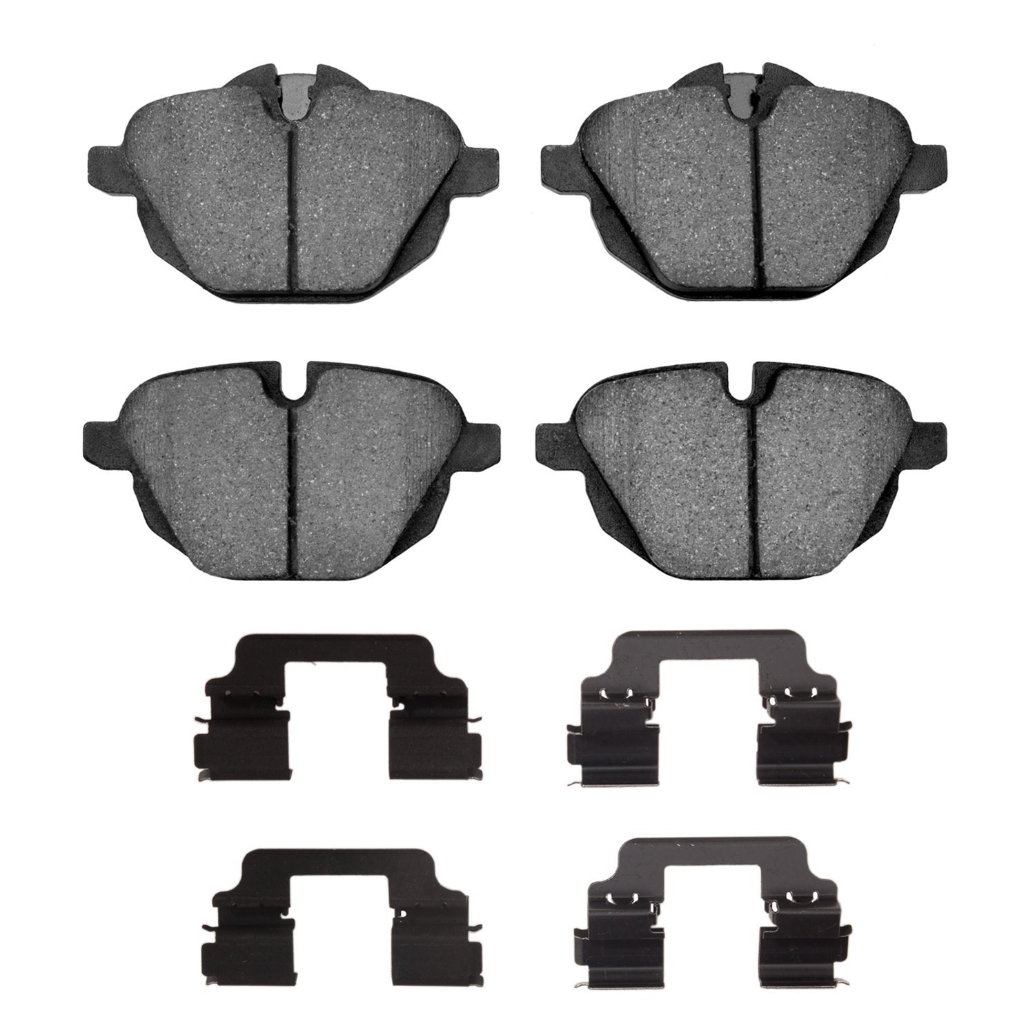 1552-1473-01 5000 Advanced Low-Metallic Brake Pads & Hardware Kit, Fits Select BMW, Position: Rear