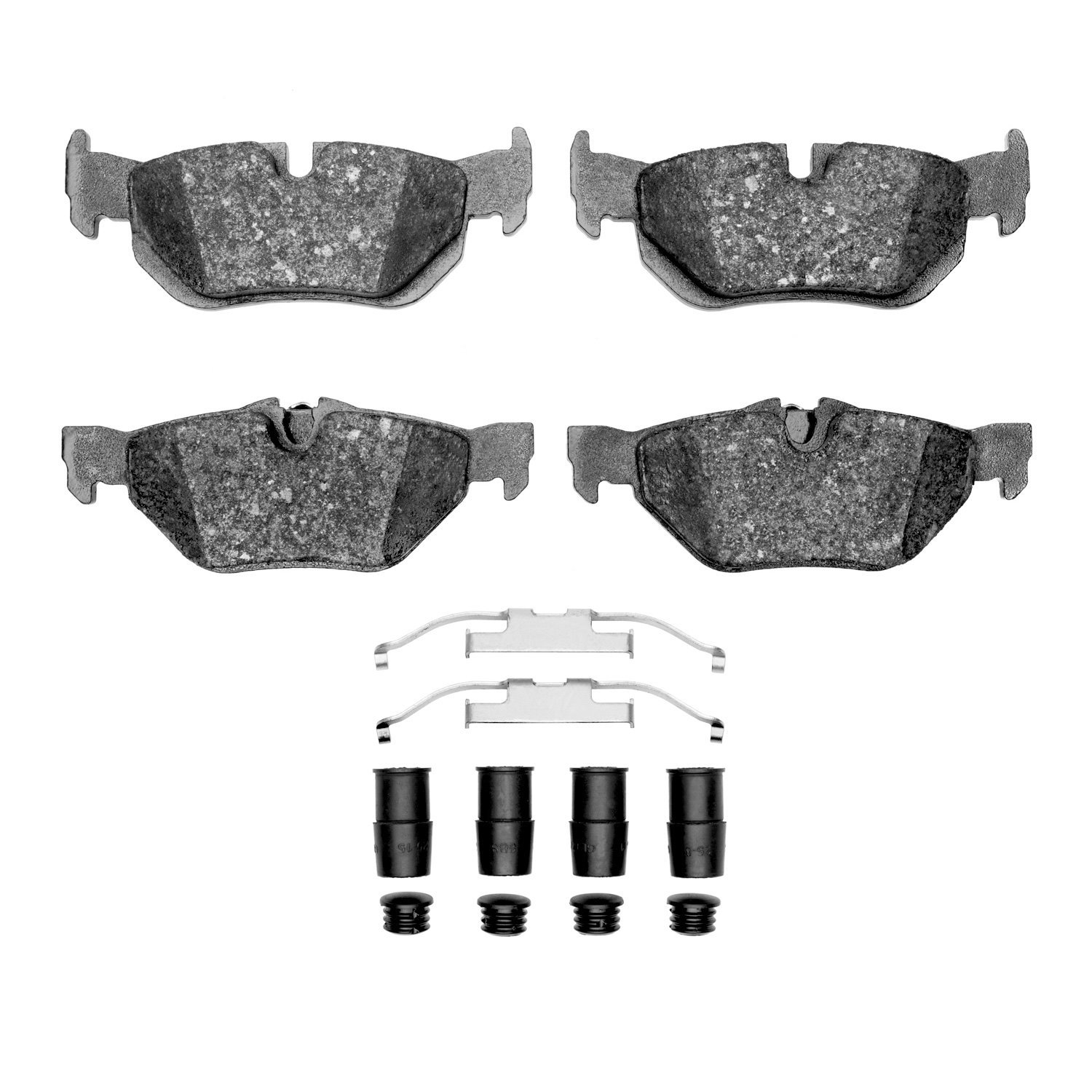 1600-1267-01 5000 Euro Ceramic Brake Pads & Hardware Kit, 2006-2015 BMW, Position: Rear