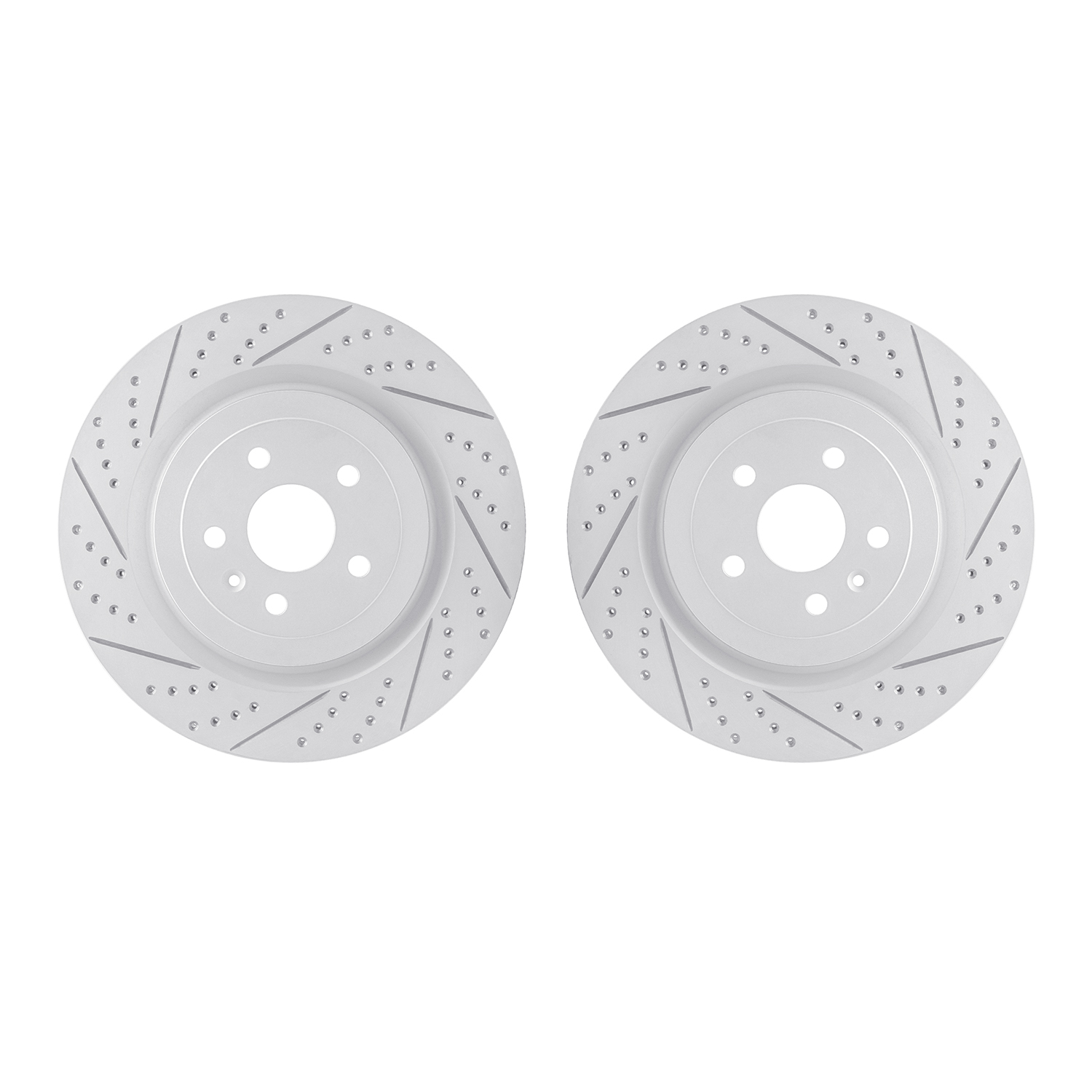 2002-47035 Geoperformance Drilled/Slotted Brake Rotors, Fits Select GM, Position: Rear