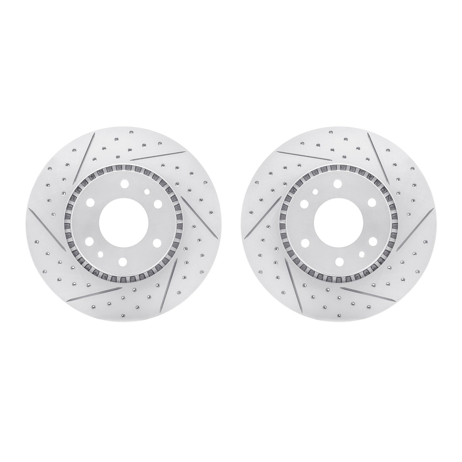 2002-48003 Geoperformance Drilled/Slotted Brake Rotors, 2002-2009 GM, Position: Front