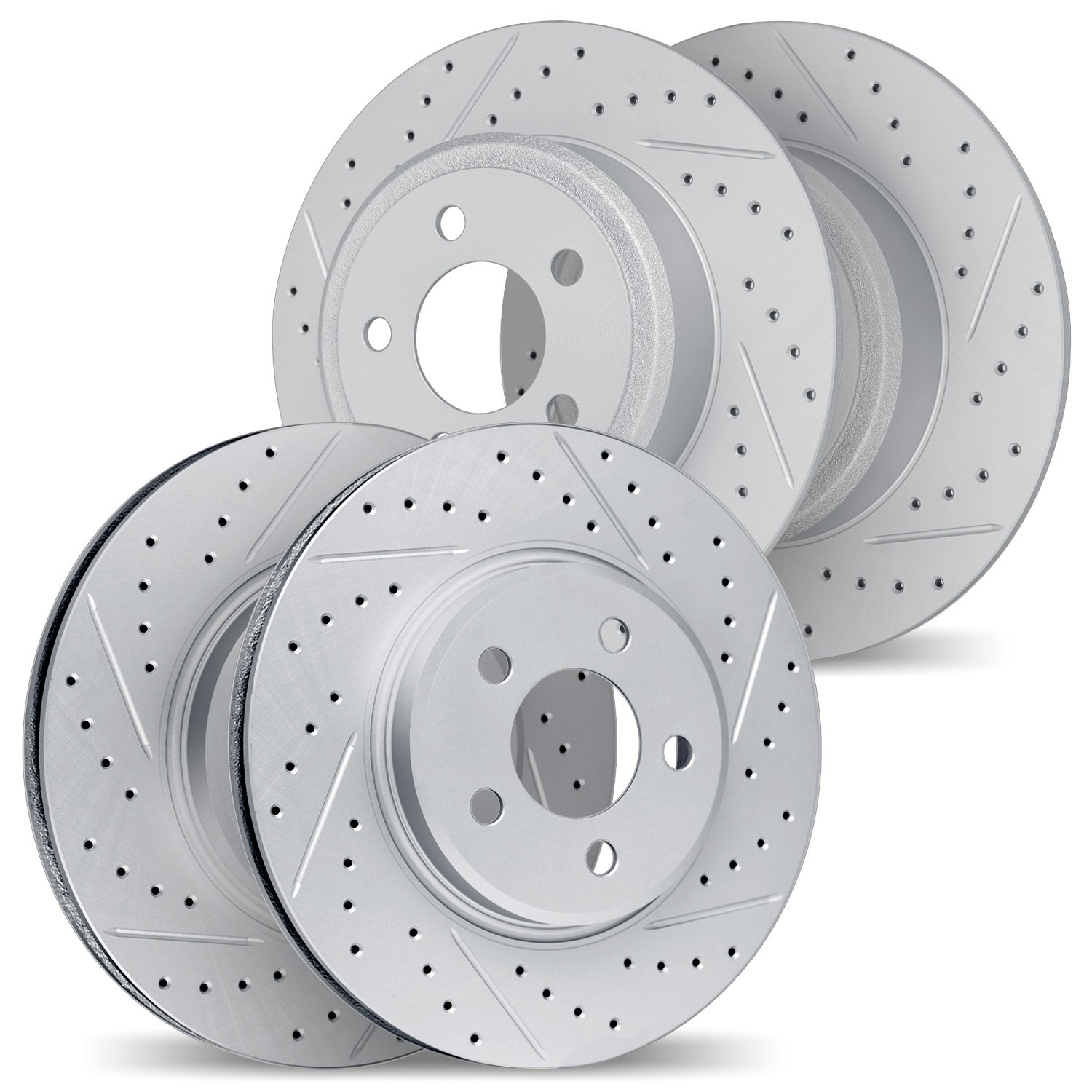 2004-03018 Geoperformance Drilled/Slotted Brake Rotors, Fits Select Kia/Hyundai/Genesis, Position: Front and Rear