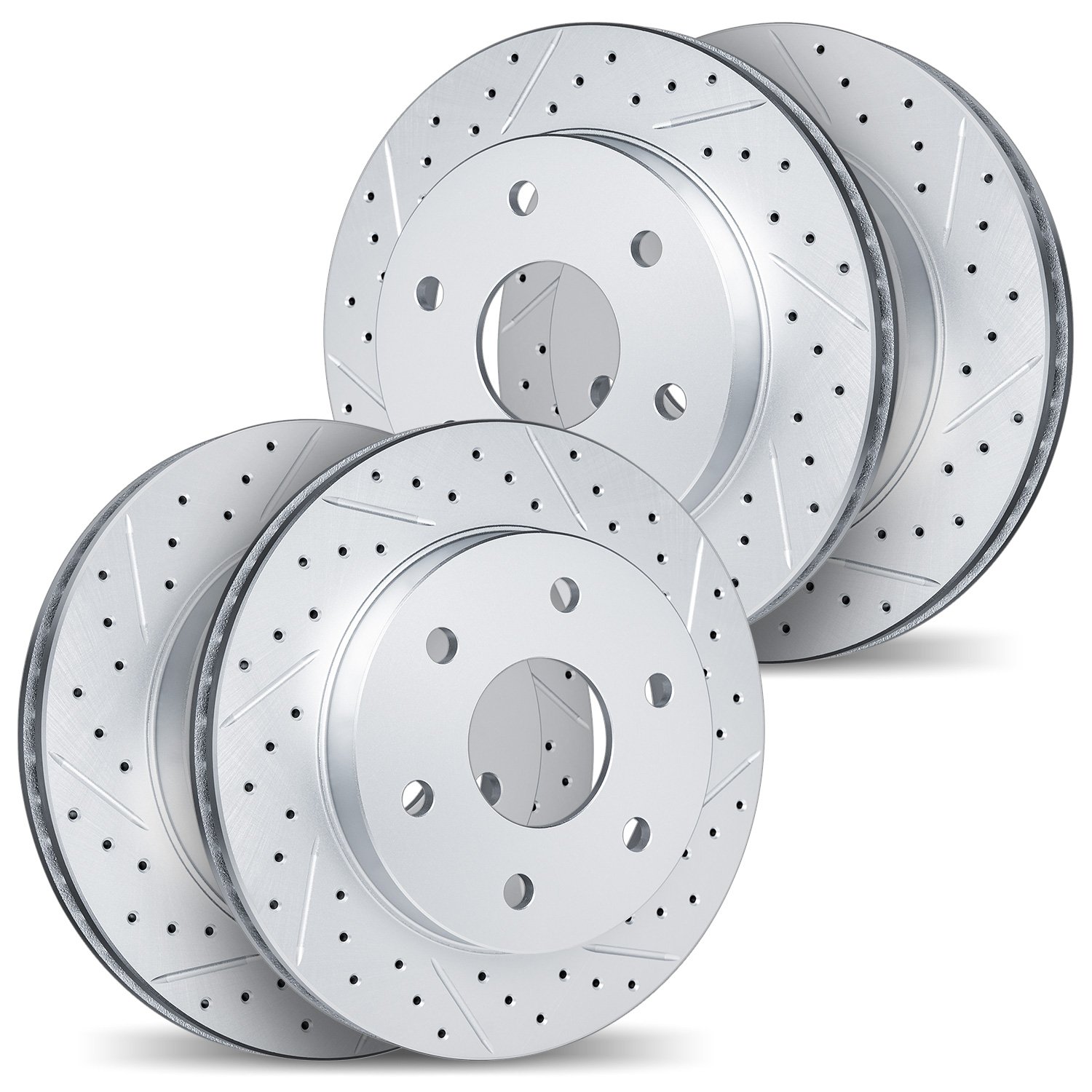 2004-48007 Geoperformance Drilled/Slotted Brake Rotors, 2000-2008 GM, Position: Front and Rear