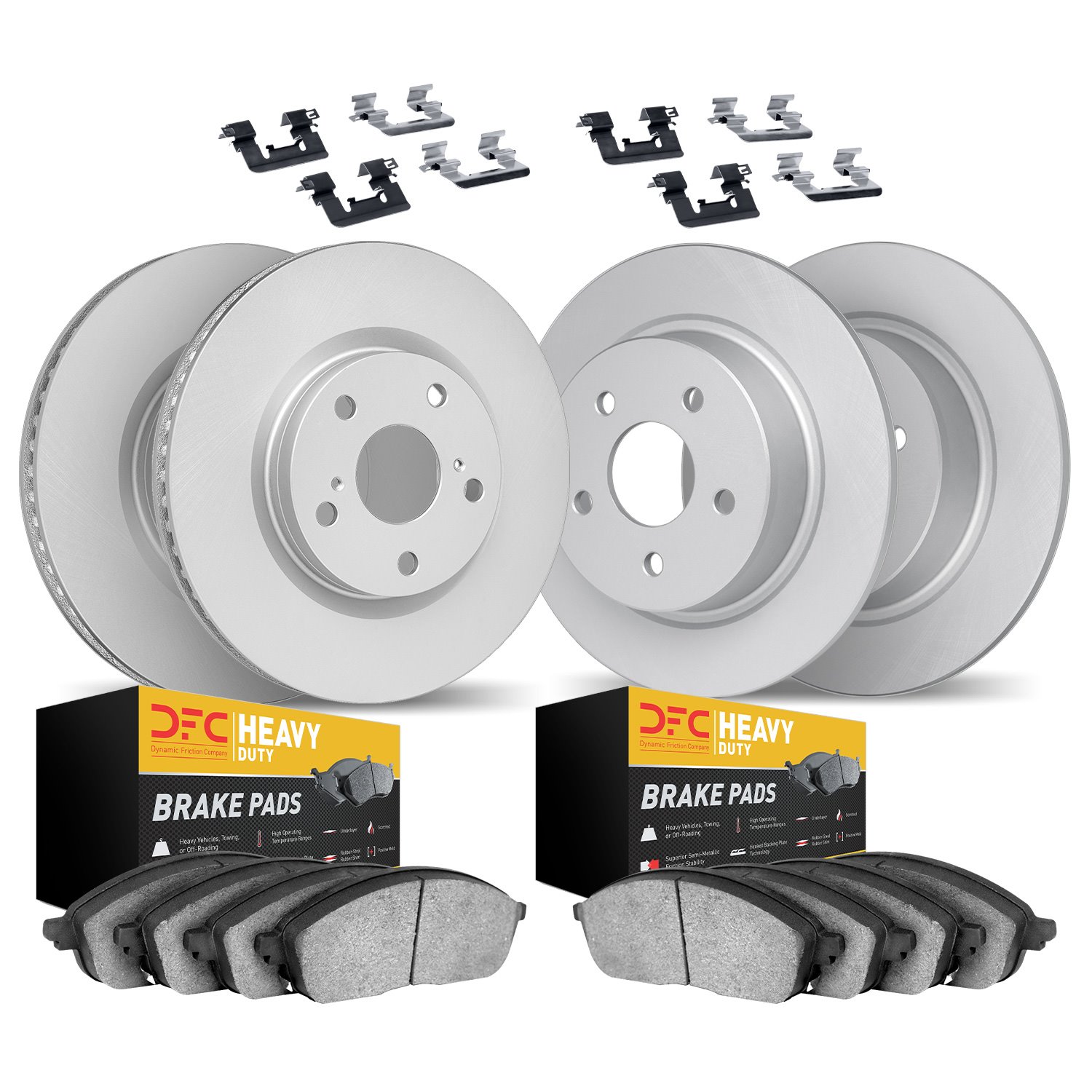 4214-54017 Geospec Brake Rotors w/Heavy-Duty Brake Pads & Hardware, 2000-2004 Ford/Lincoln/Mercury/Mazda, Position: Front and Re