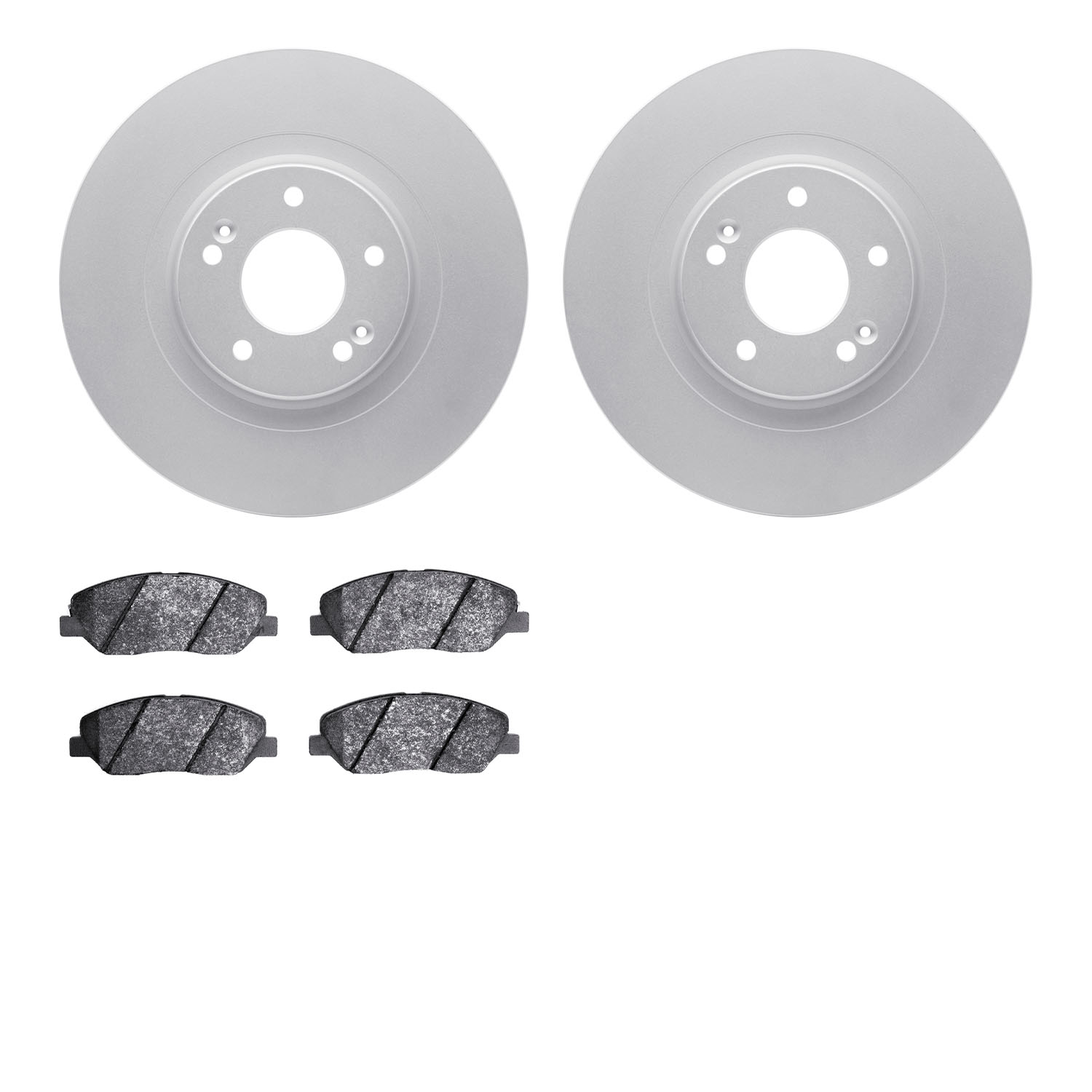 4302-03026 Geospec Brake Rotors with 3000-Series Ceramic Brake Pads Kit, 2013-2019 Kia/Hyundai/Genesis, Position: Front