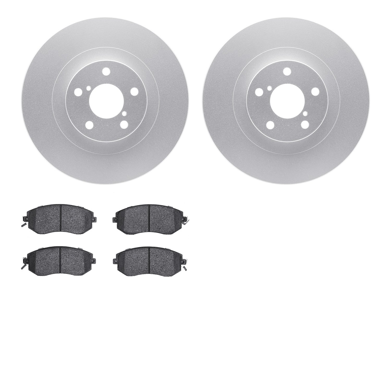 4302-13036 Geospec Brake Rotors with 3000-Series Ceramic Brake Pads Kit, Fits Select Multiple Makes/Models, Position: Front
