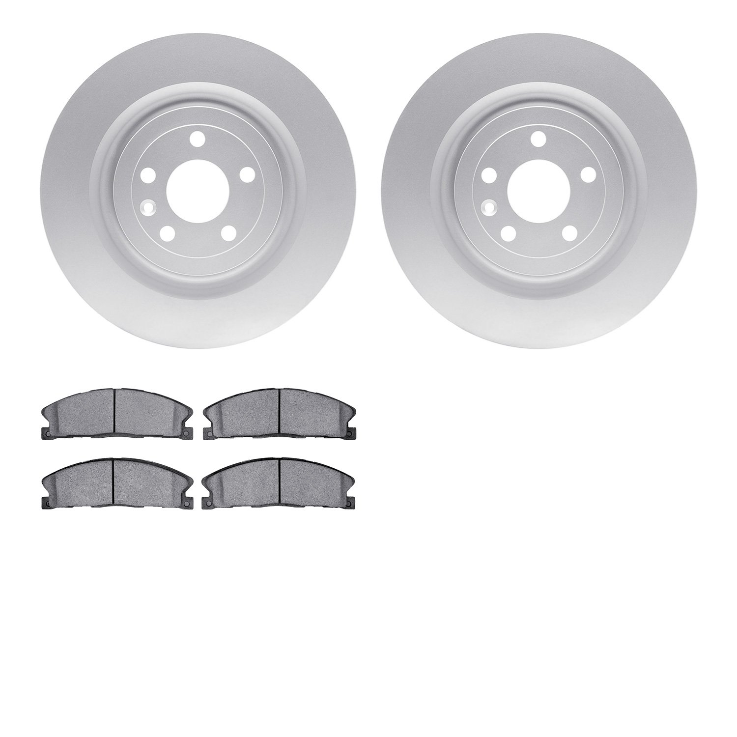 4302-54125 Geospec Brake Rotors with 3000-Series Ceramic Brake Pads Kit, 2013-2019 Ford/Lincoln/Mercury/Mazda, Position: Front