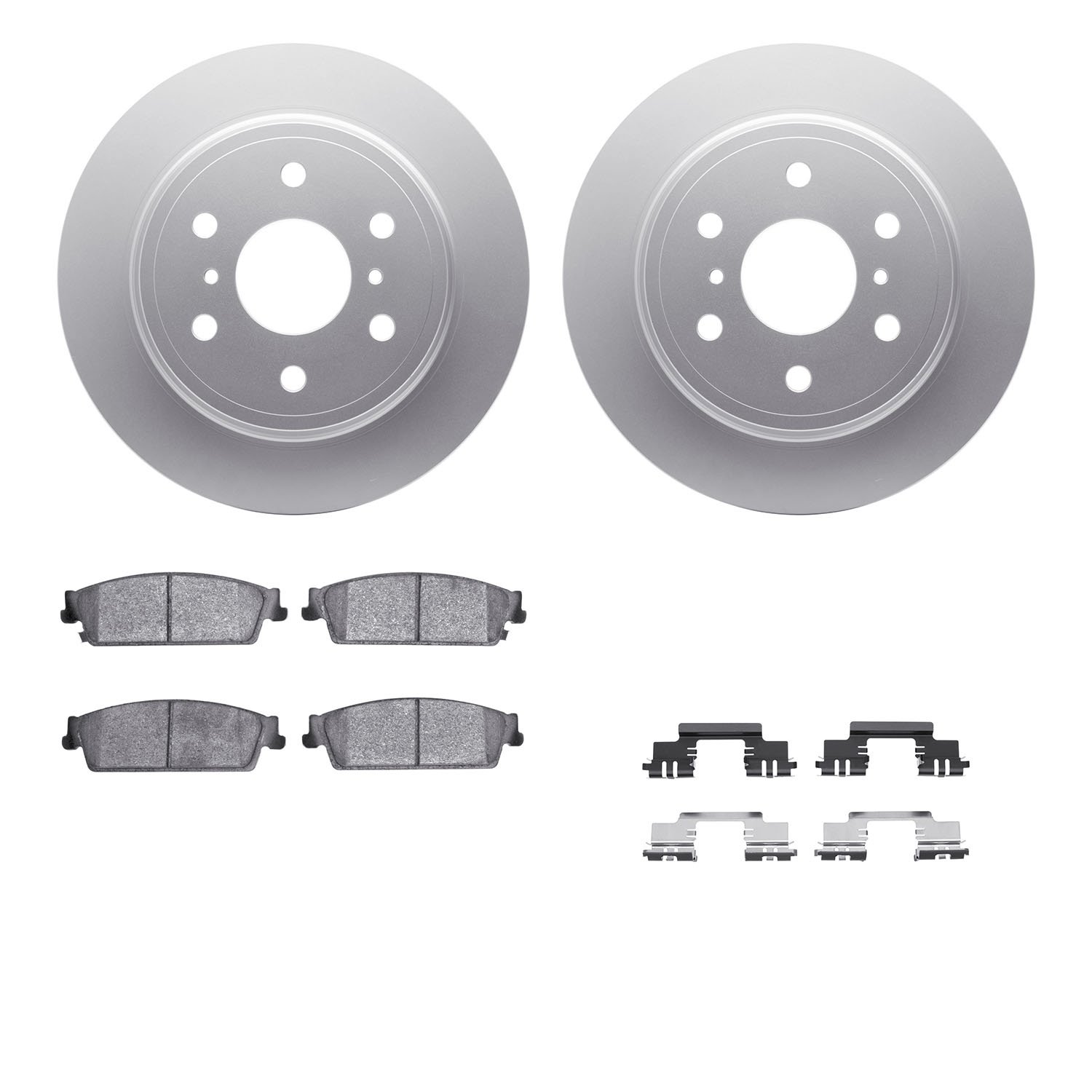 4412-48027 Geospec Brake Rotors with Ultimate-Duty Brake Pads & Hardware, 2007-2014 GM, Position: Rear