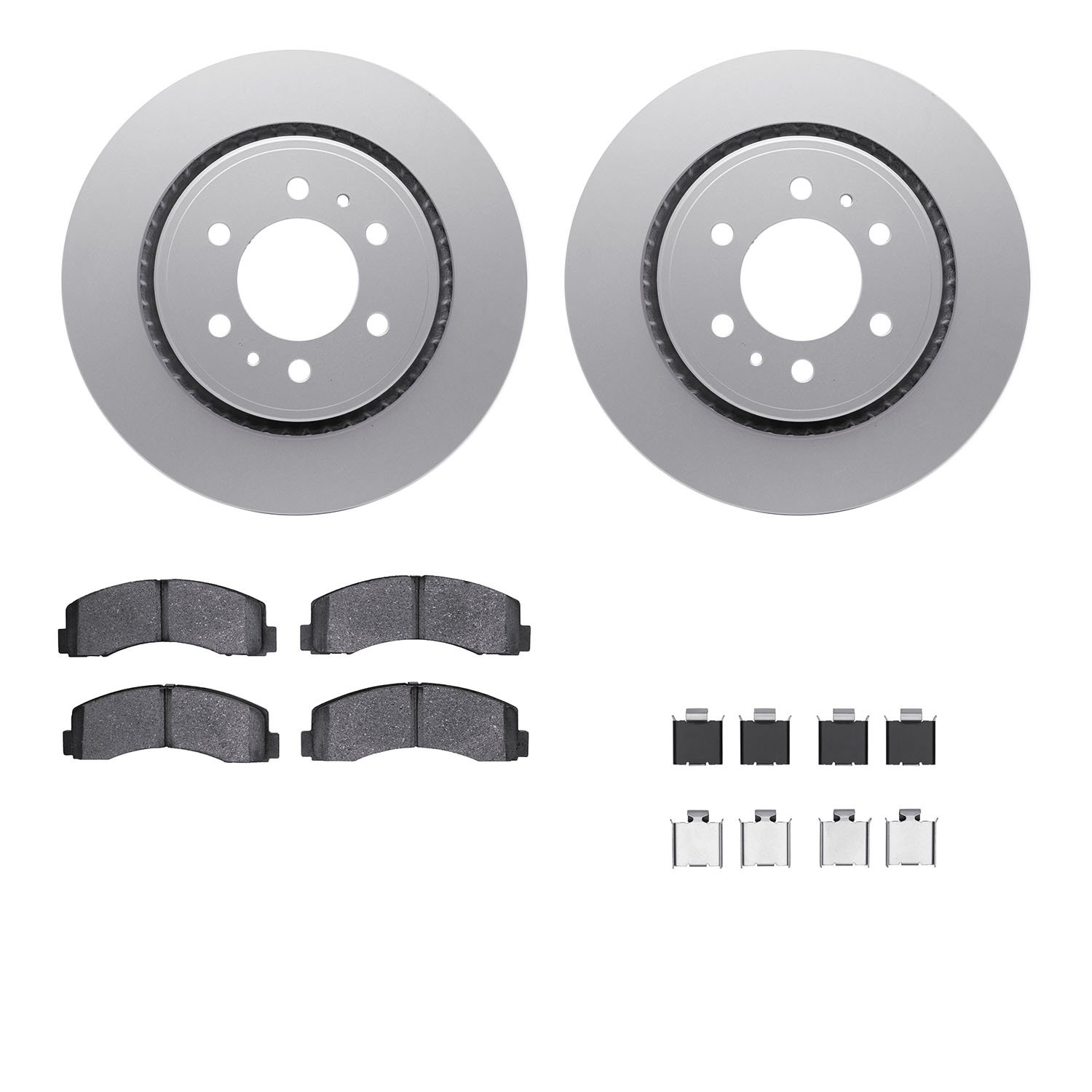 4412-54063 Geospec Brake Rotors with Ultimate-Duty Brake Pads & Hardware, 2010-2021 Ford/Lincoln/Mercury/Mazda, Position: Front