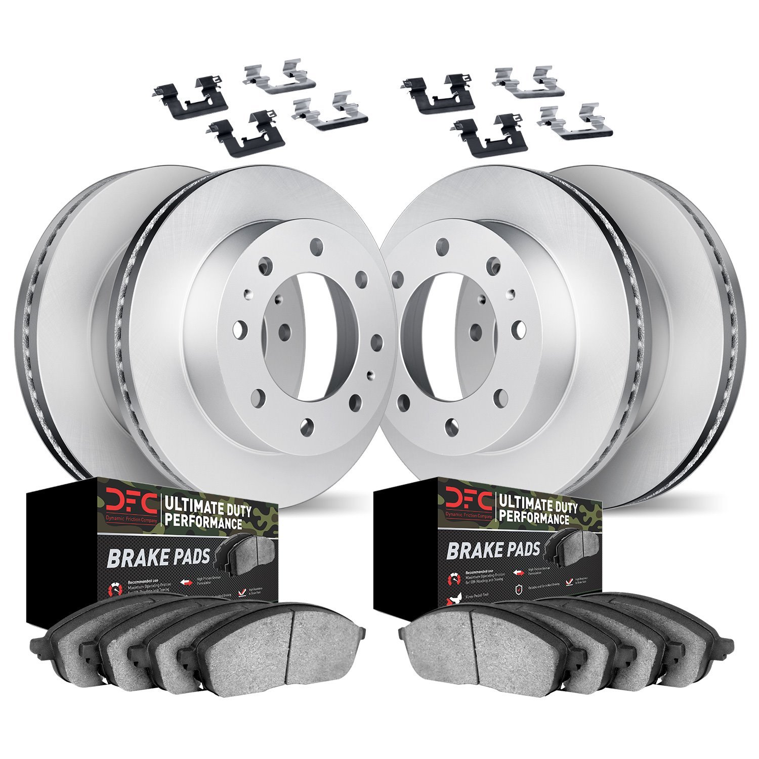 4414-40001 Geospec Brake Rotors with Ultimate-Duty Brake Pads & Hardware, 2000-2002 Mopar, Position: Front and Rear