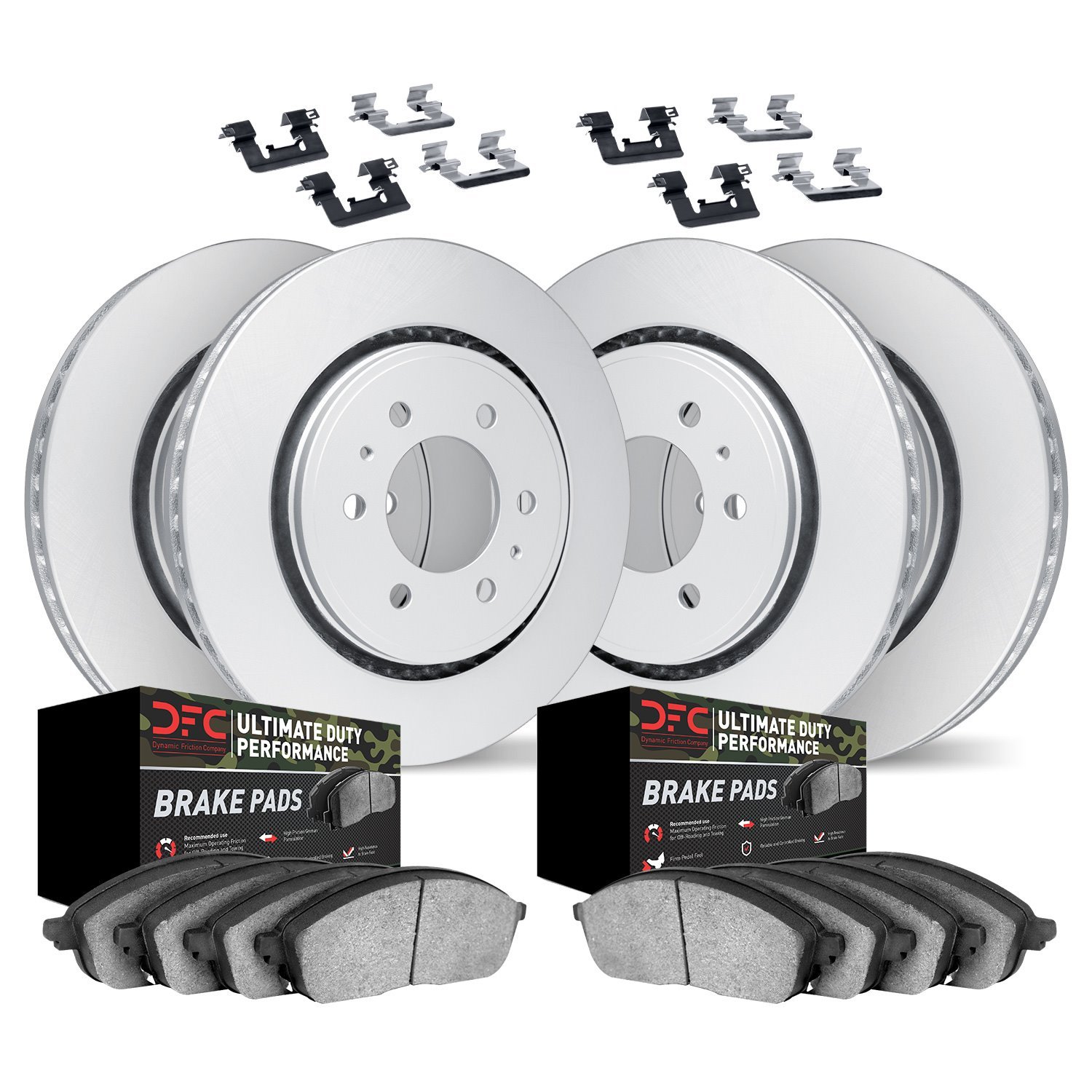 4414-48013 Geospec Brake Rotors with Ultimate-Duty Brake Pads & Hardware, 2007-2014 GM, Position: Front and Rear