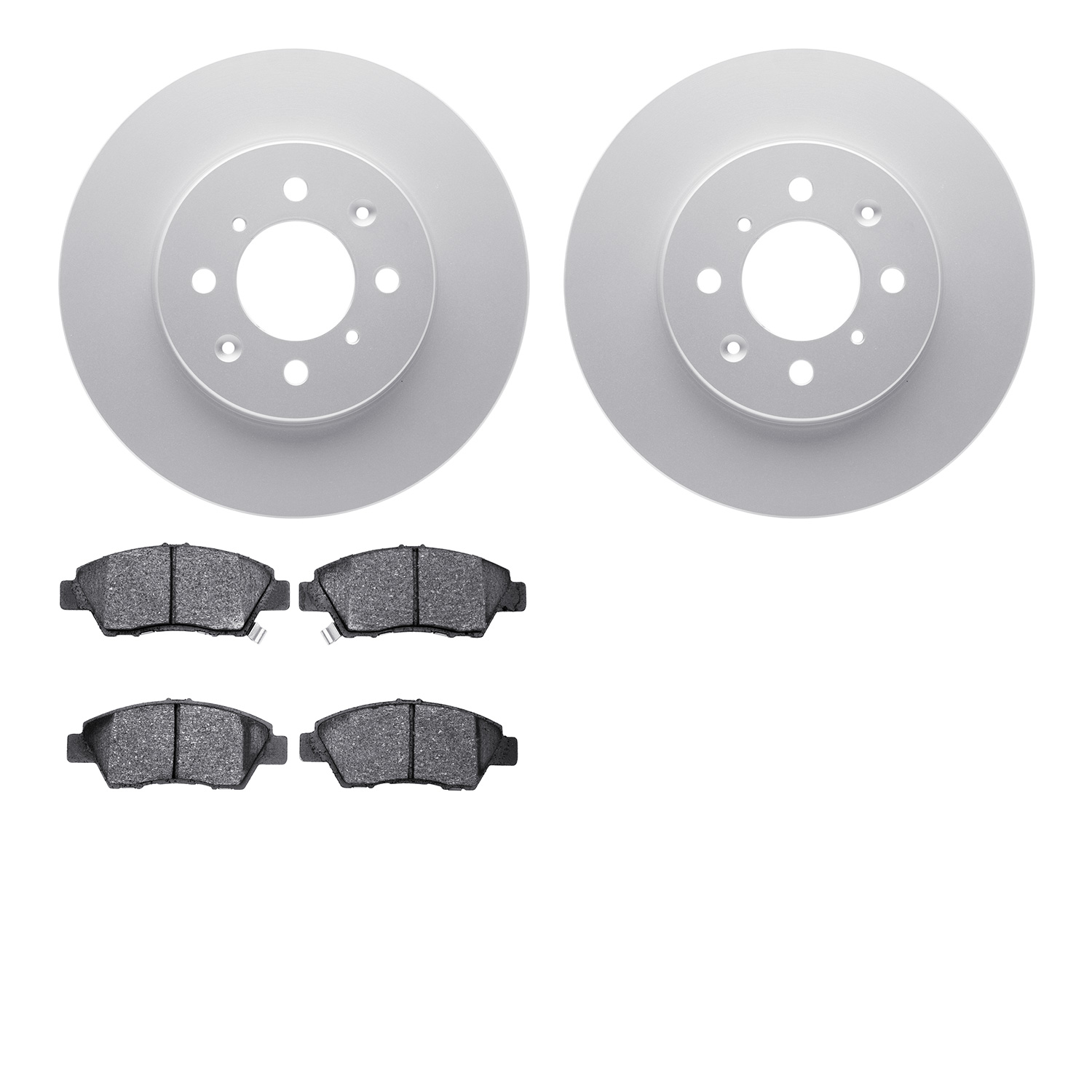 4502-59100 Geospec Brake Rotors w/5000 Advanced Brake Pads Kit, 2009-2014 Acura/Honda, Position: Front