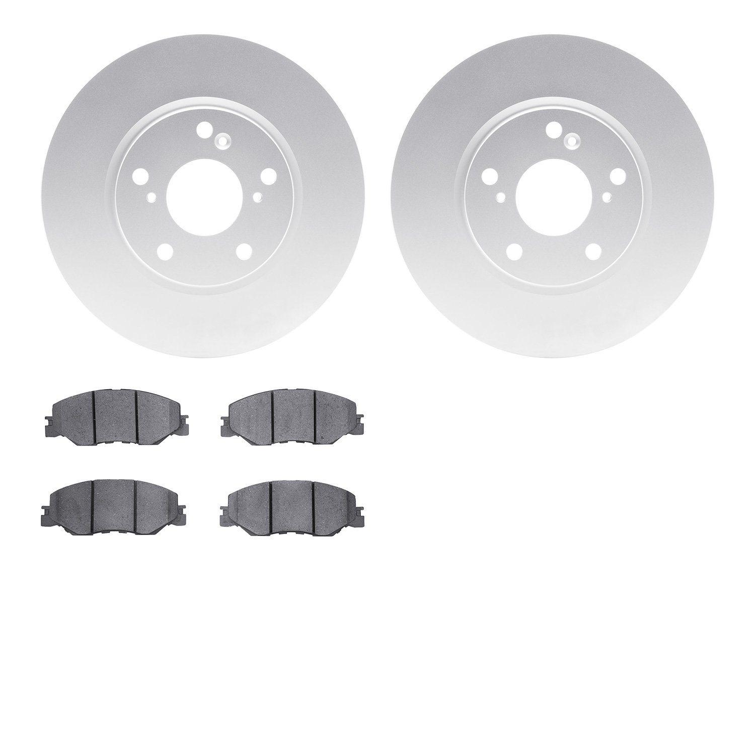 4502-59183 Geospec Brake Rotors w/5000 Advanced Brake Pads Kit, Fits Select Acura/Honda, Position: Front