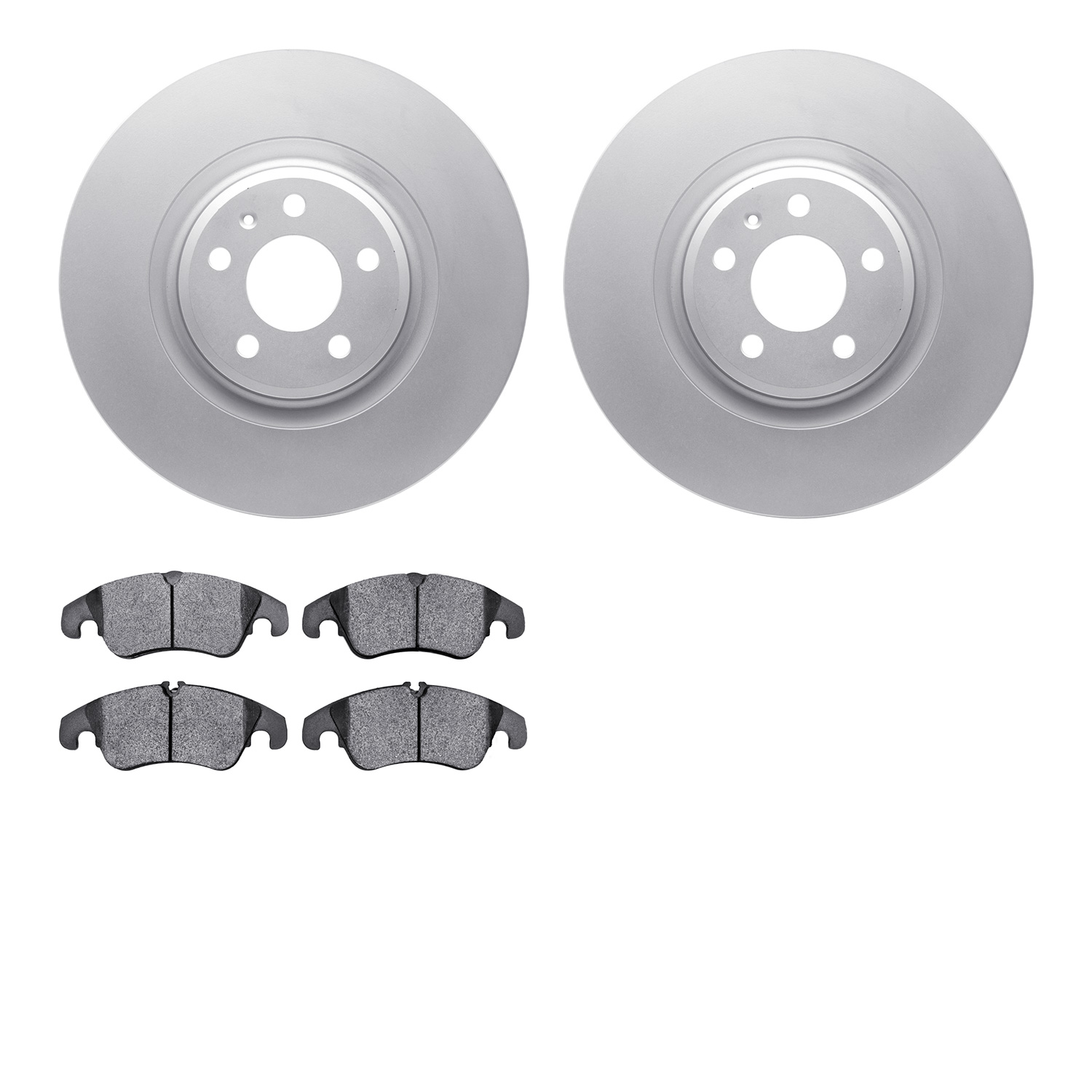 4502-73158 Geospec Brake Rotors w/5000 Advanced Brake Pads Kit, 2012-2015 Audi/Volkswagen, Position: Front