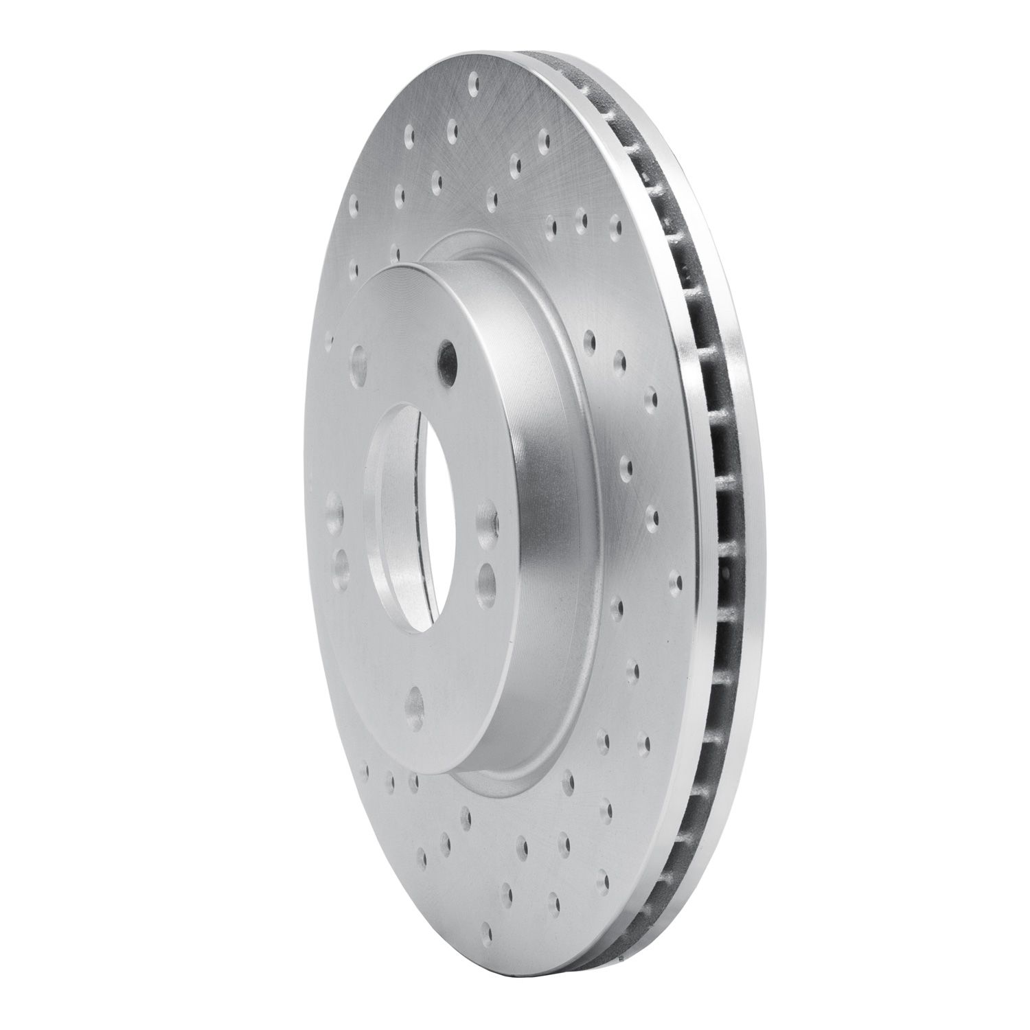 621-03055L Drilled Brake Rotor [Silver], Fits Select Kia/Hyundai/Genesis, Position: Front Left