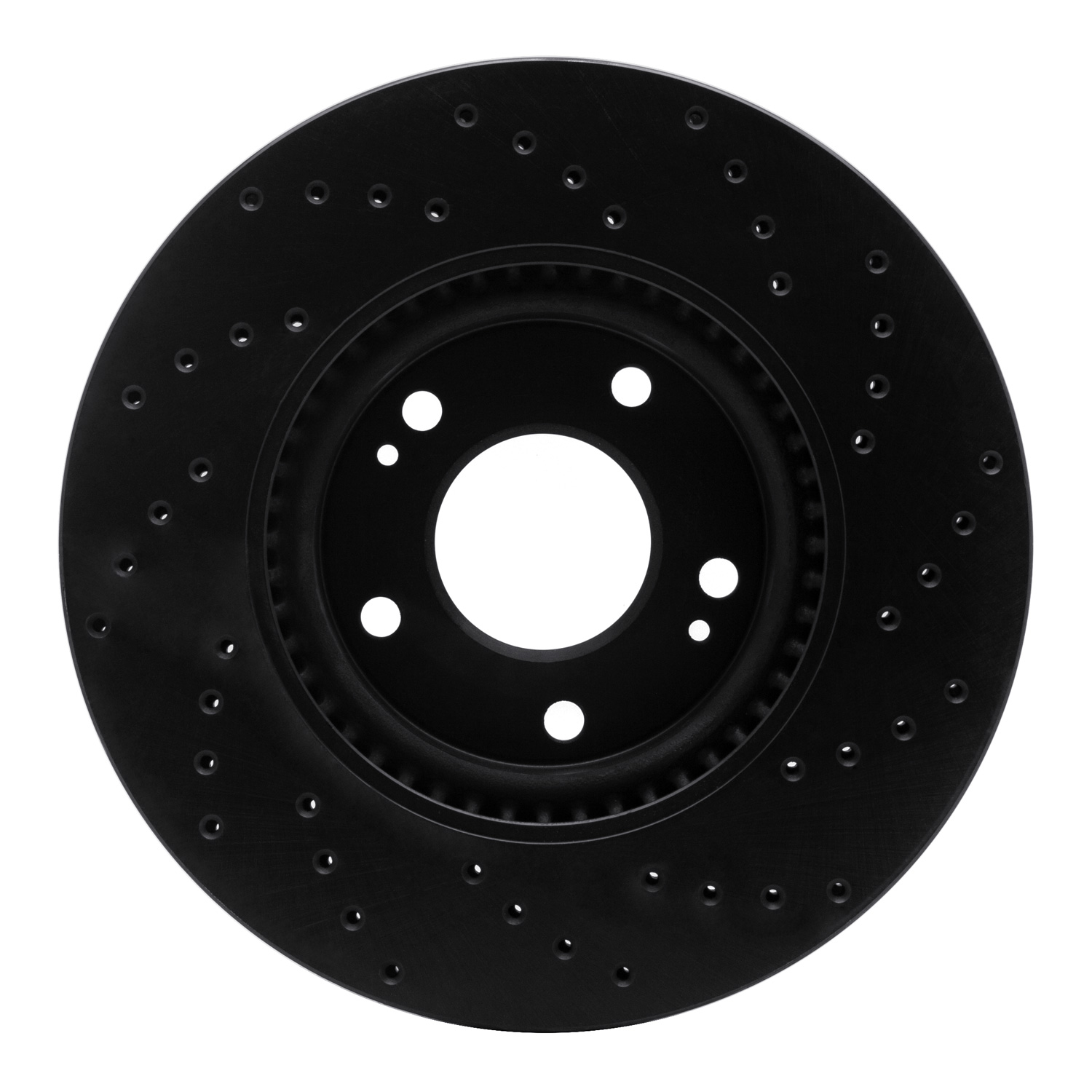 Drilled Brake Rotor [Black], 2012-2016 Kia/Hyundai/Genesis
