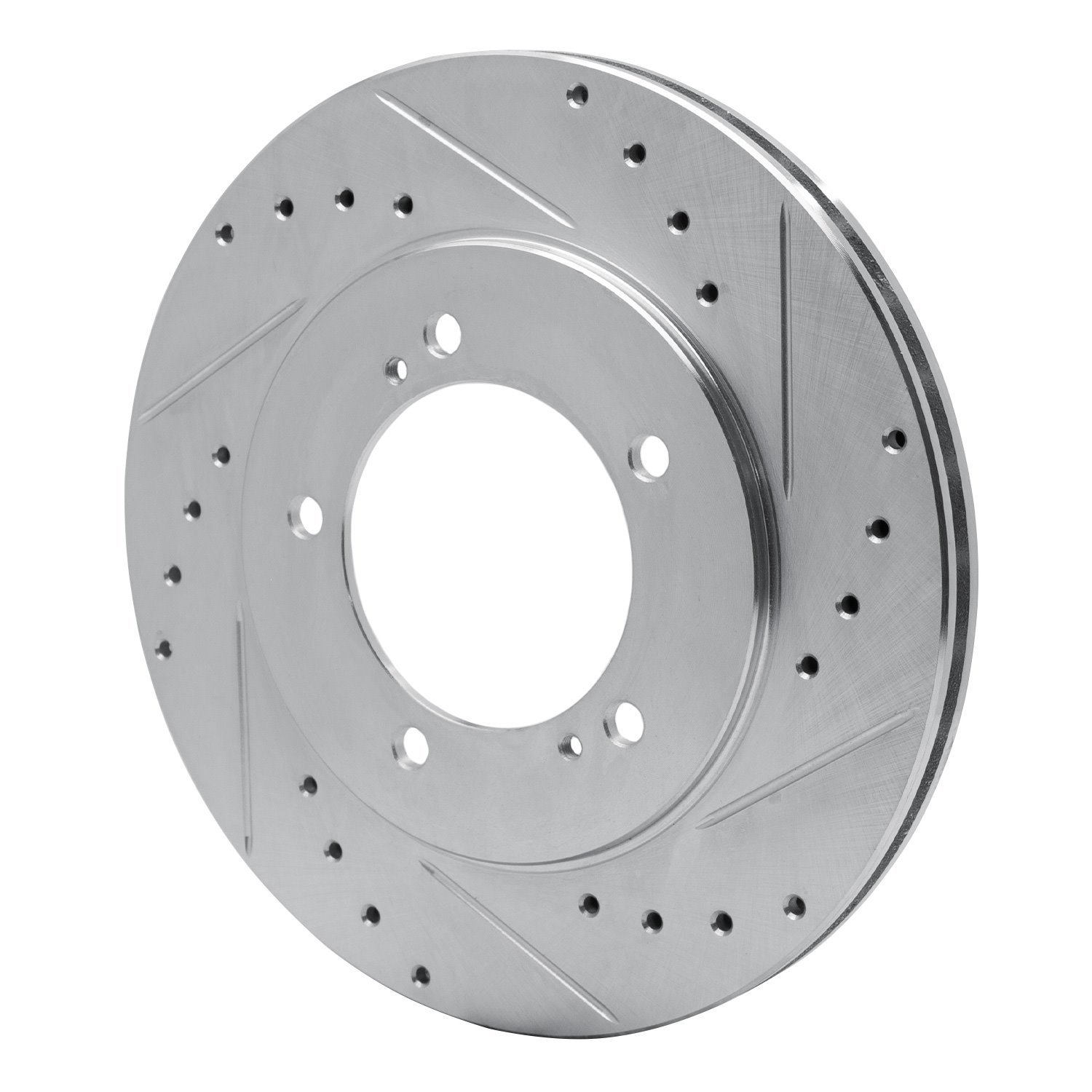 631-01013R Drilled/Slotted Brake Rotor [Silver], 1999-2008 Multiple Makes/Models, Position: Front Right