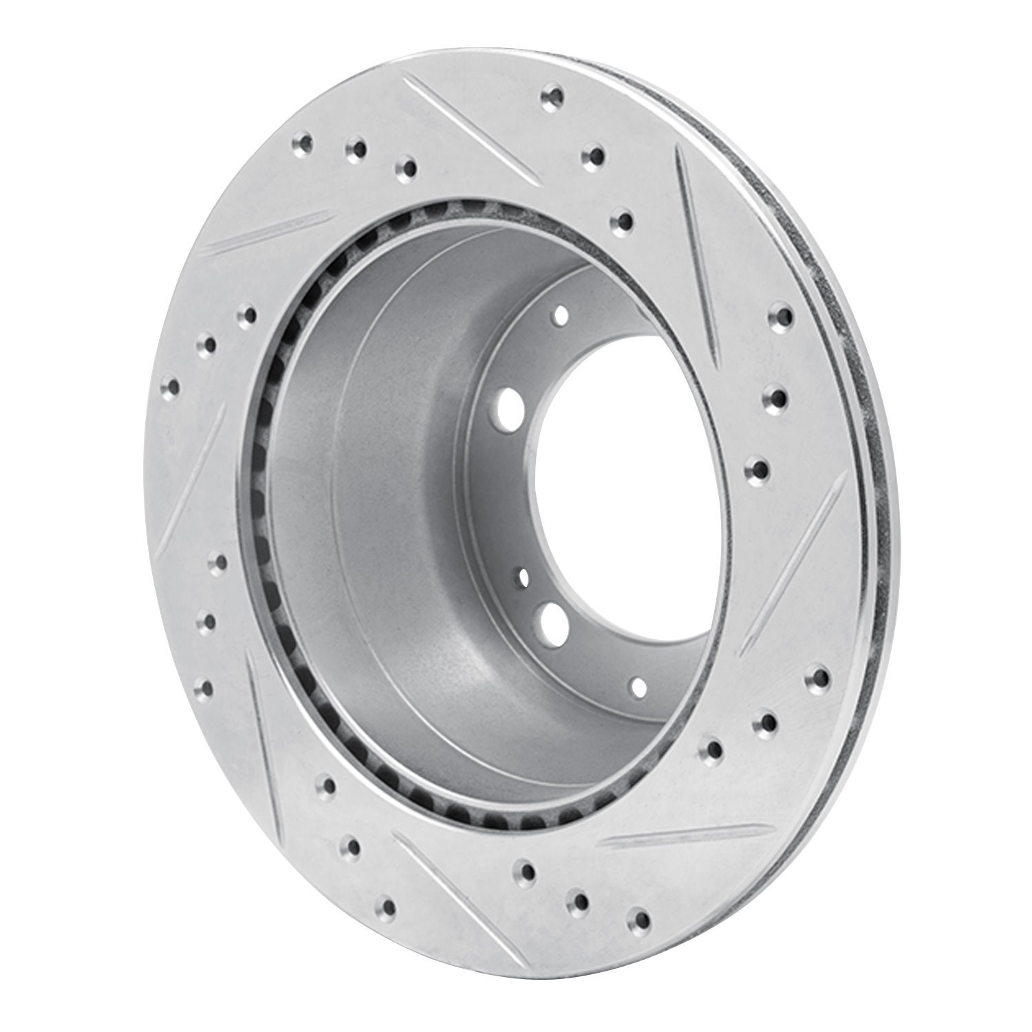 631-02024L Drilled/Slotted Brake Rotor [Silver], 1987-1989 Porsche, Position: Rear Left