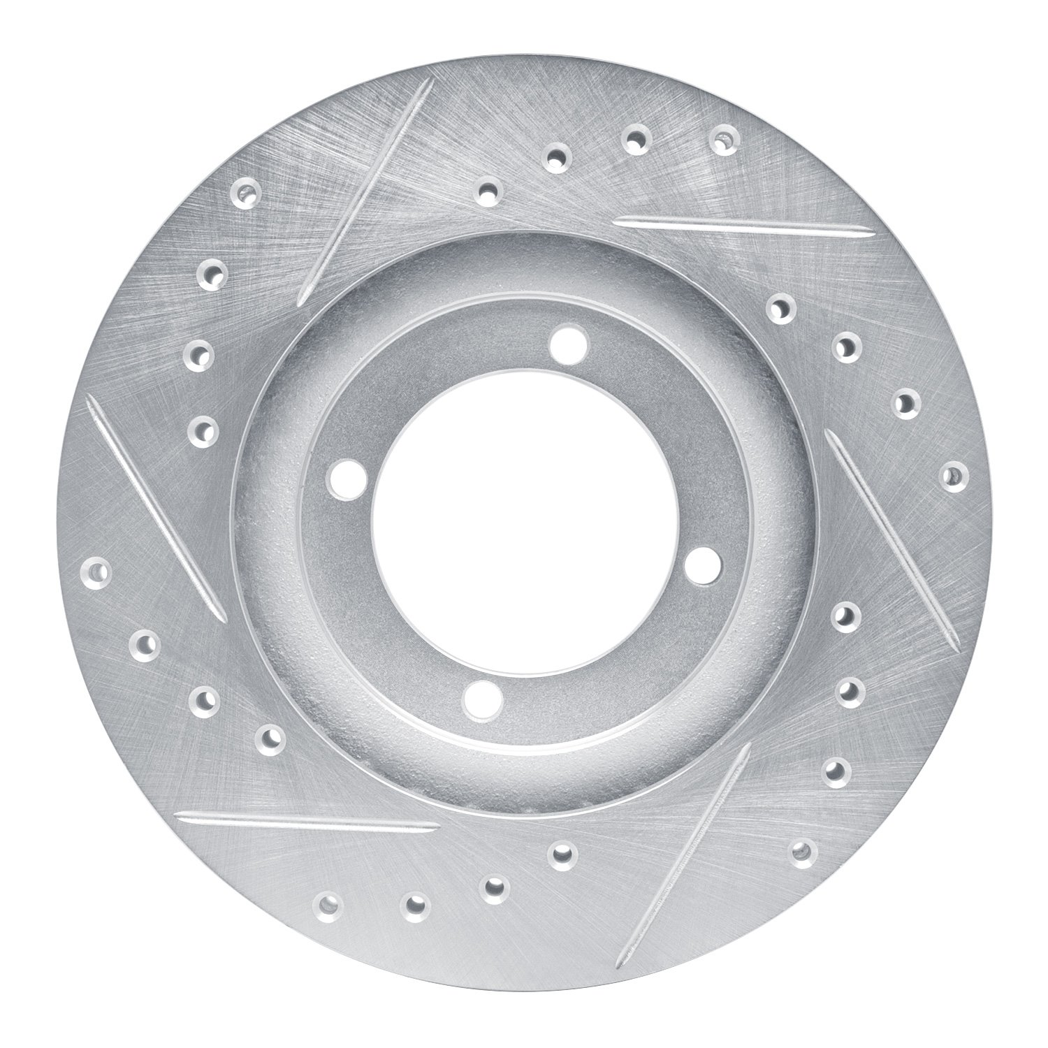 631-03007R Drilled/Slotted Brake Rotor [Silver], 1992-1998 Kia/Hyundai/Genesis, Position: Front Right