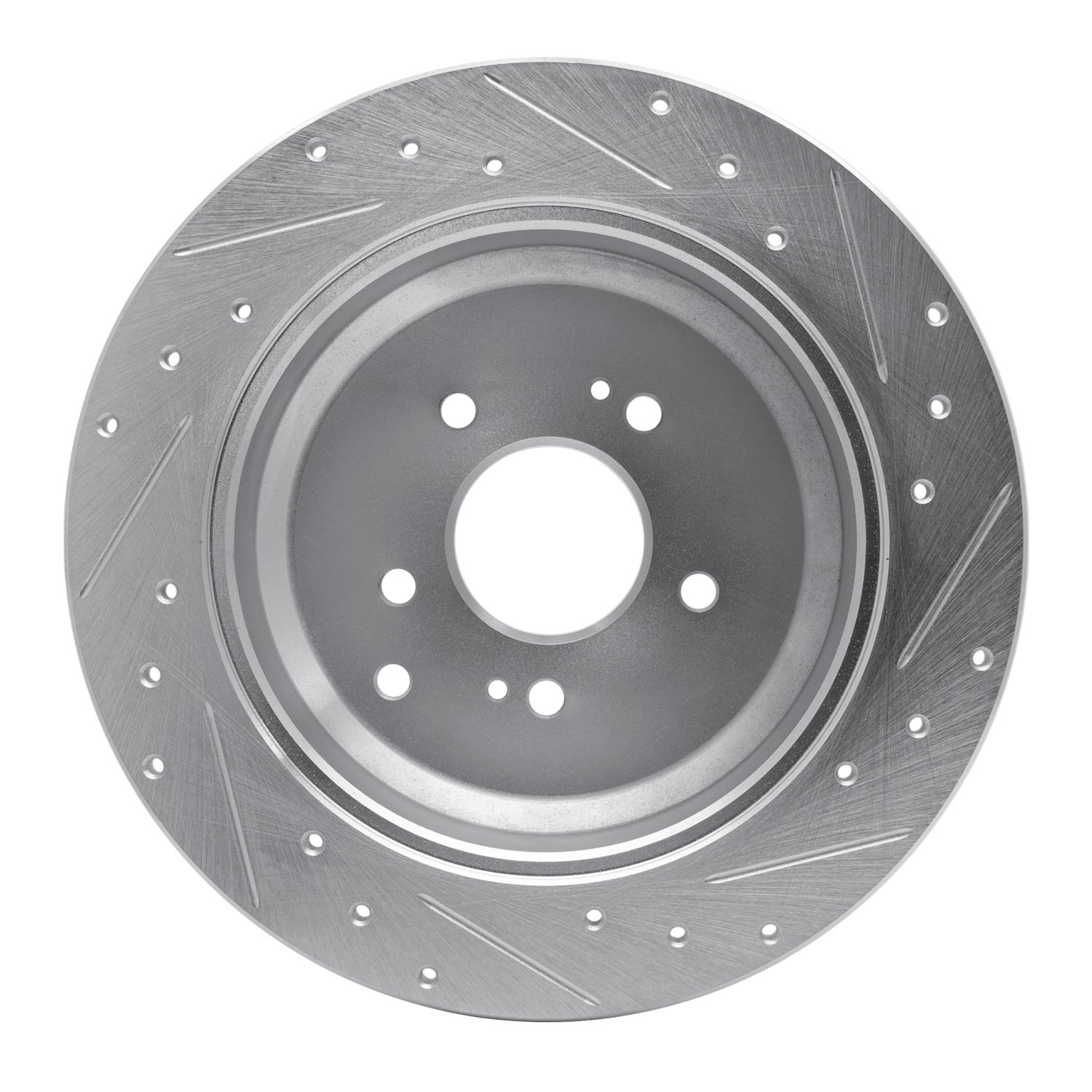 Drilled/Slotted Brake Rotor [Silver], 2007-2012 Kia/Hyundai/Genesis