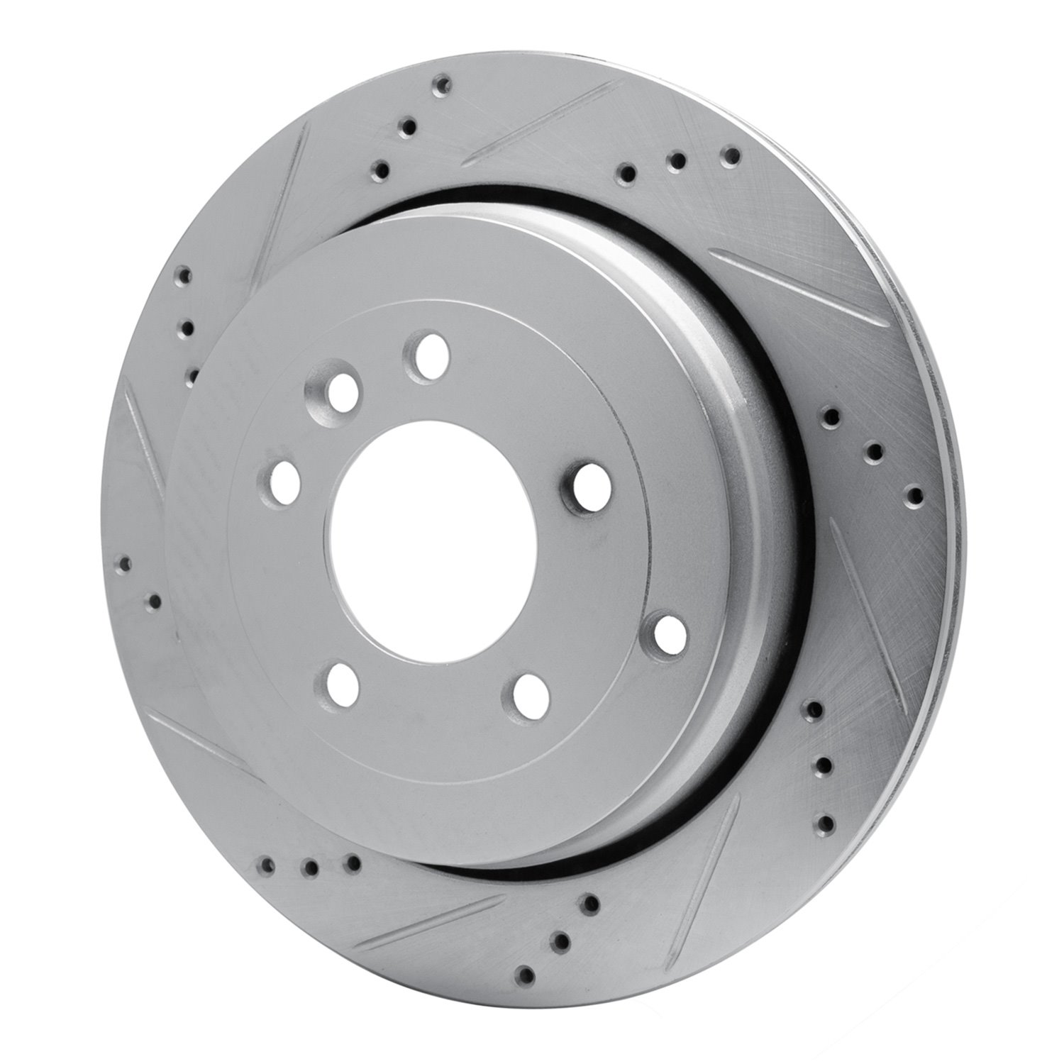 Drilled/Slotted Brake Rotor [Silver], 2005-2007 Land Rover