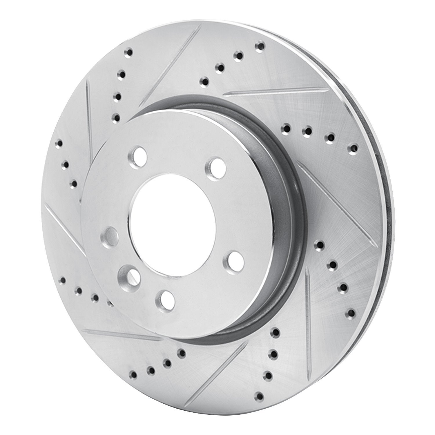 Drilled/Slotted Brake Rotor [Silver], 2005-2007 Land Rover